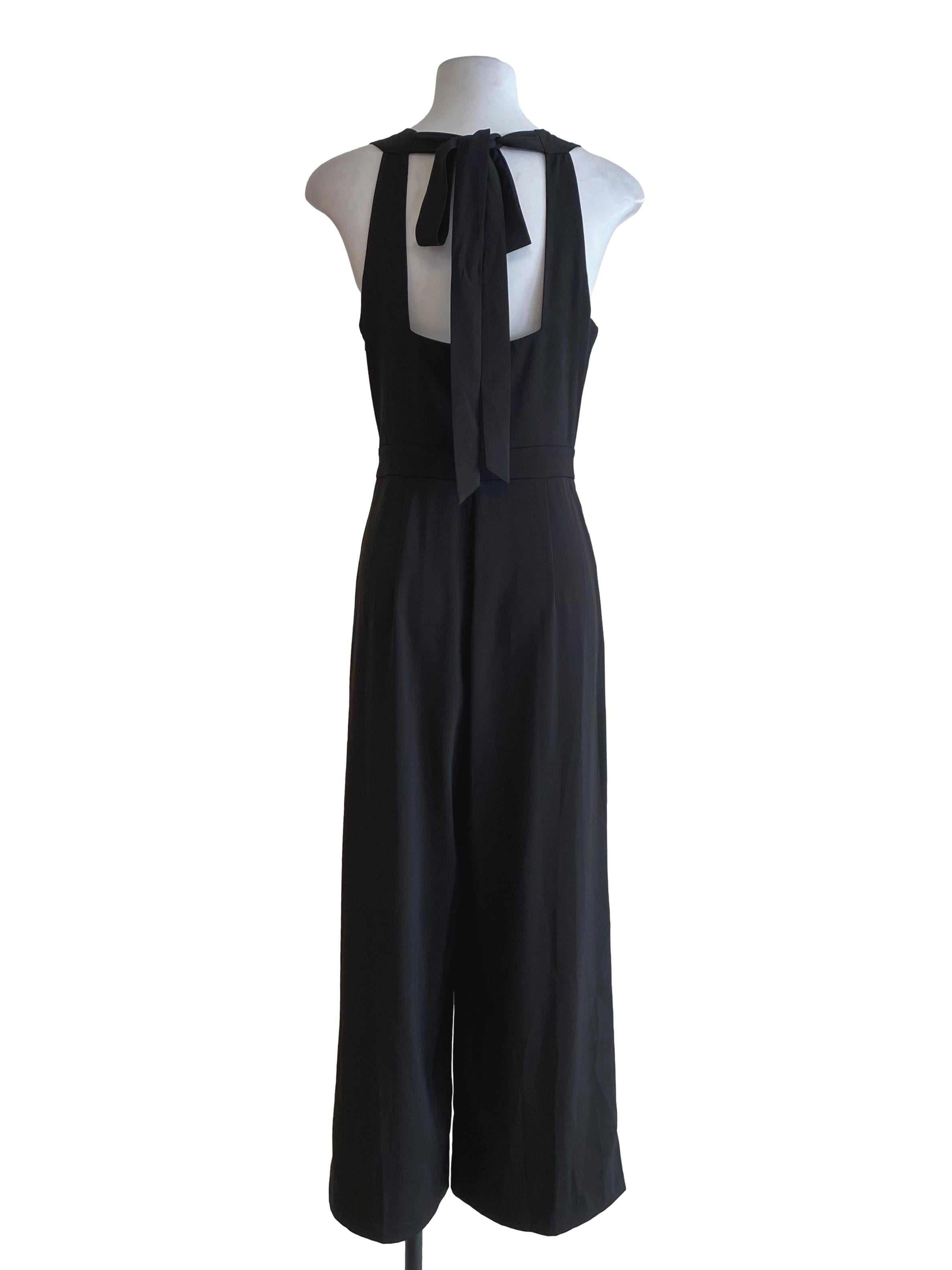 Grease Black Sleeveless Halter Jumpsuit