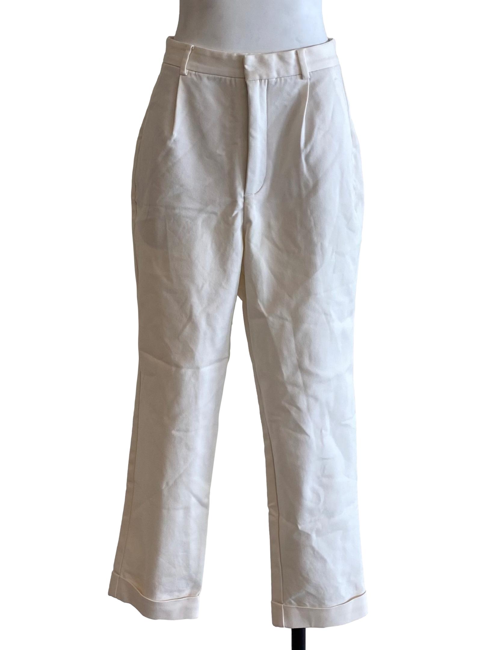 Pearl White Formal Slack Wide Pants