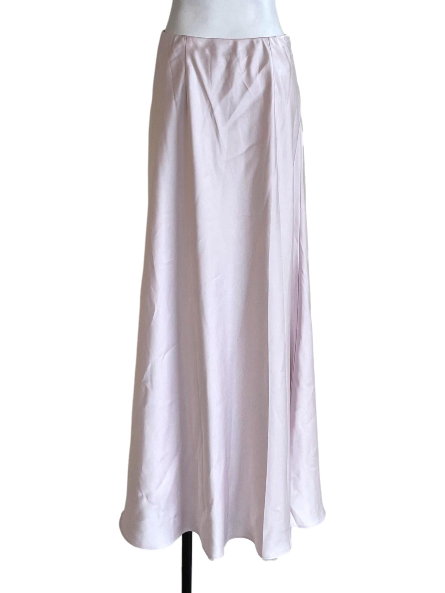 Pale Lilac Satin Semi Circle Skirt