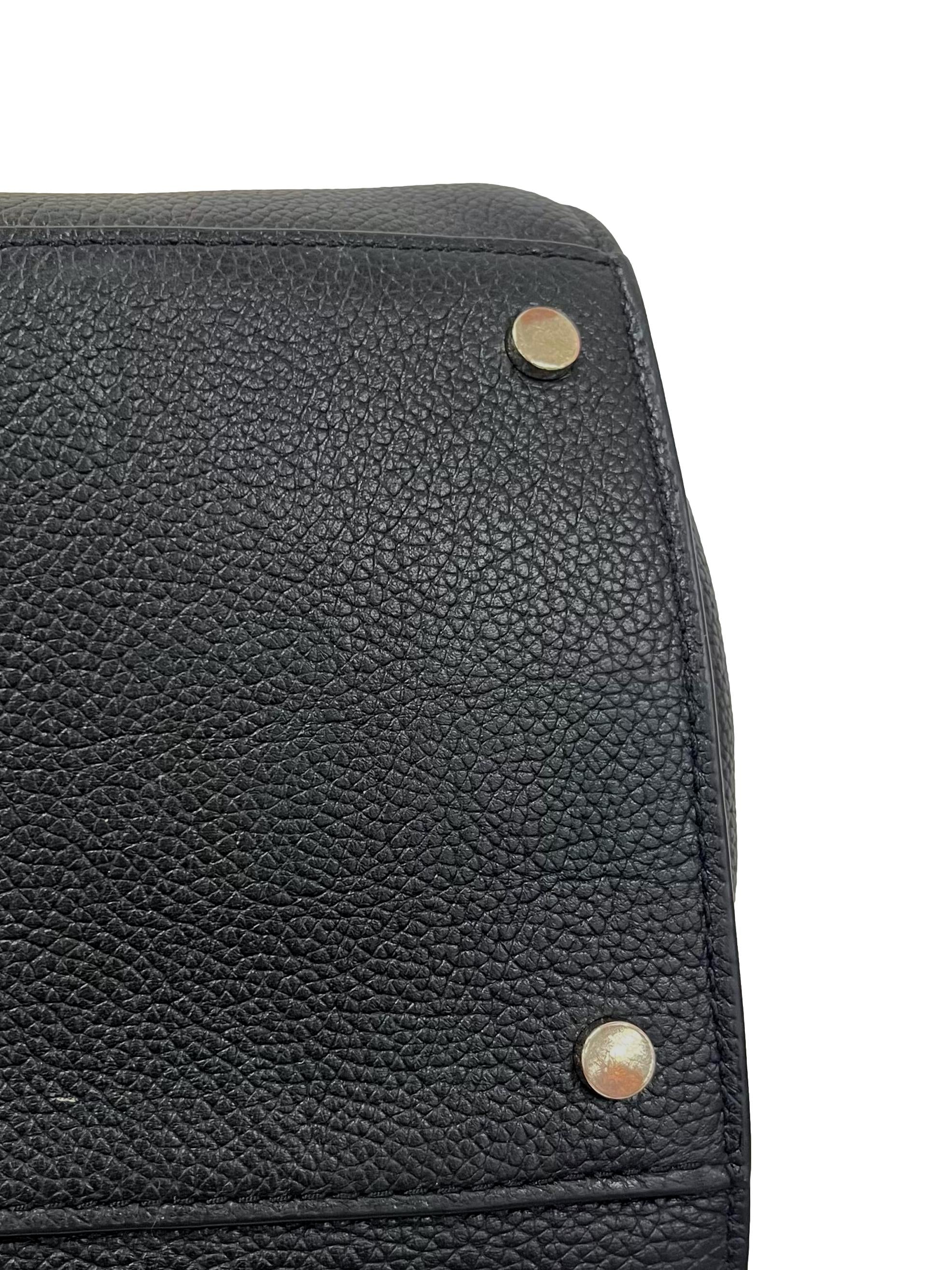 Black Leather Brim Laptop Tote Bag CSN