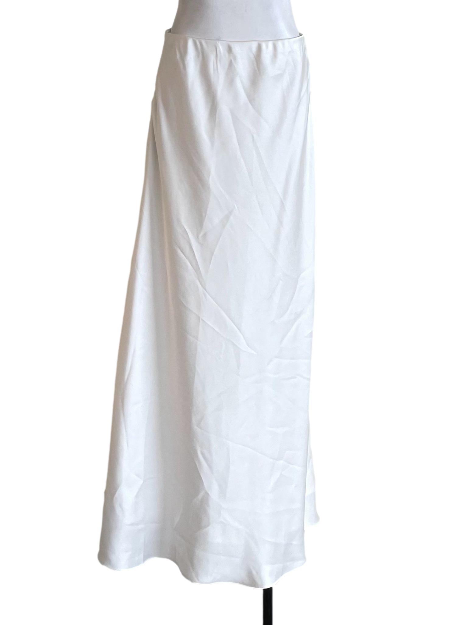 White Satin Semi Circle Skirt