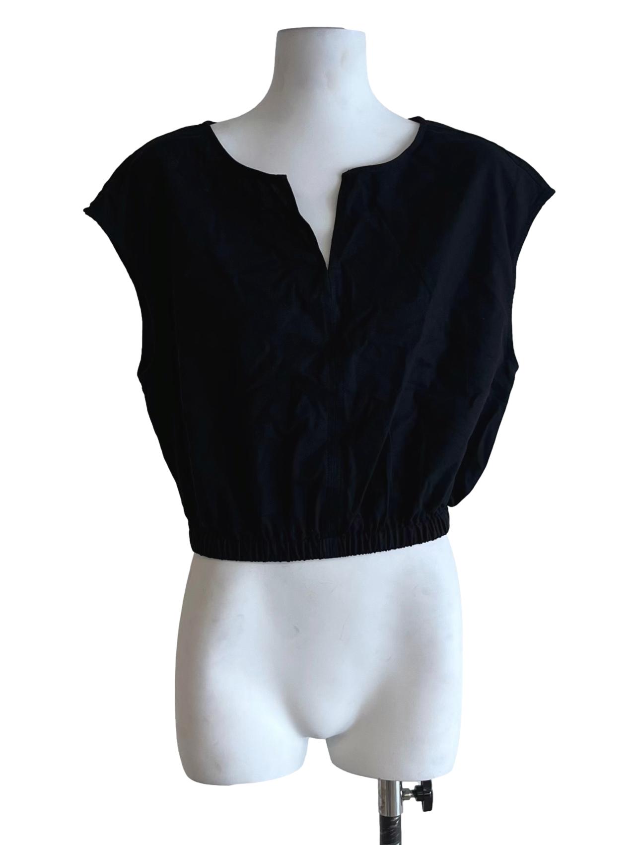 Black V-Neck Blouse