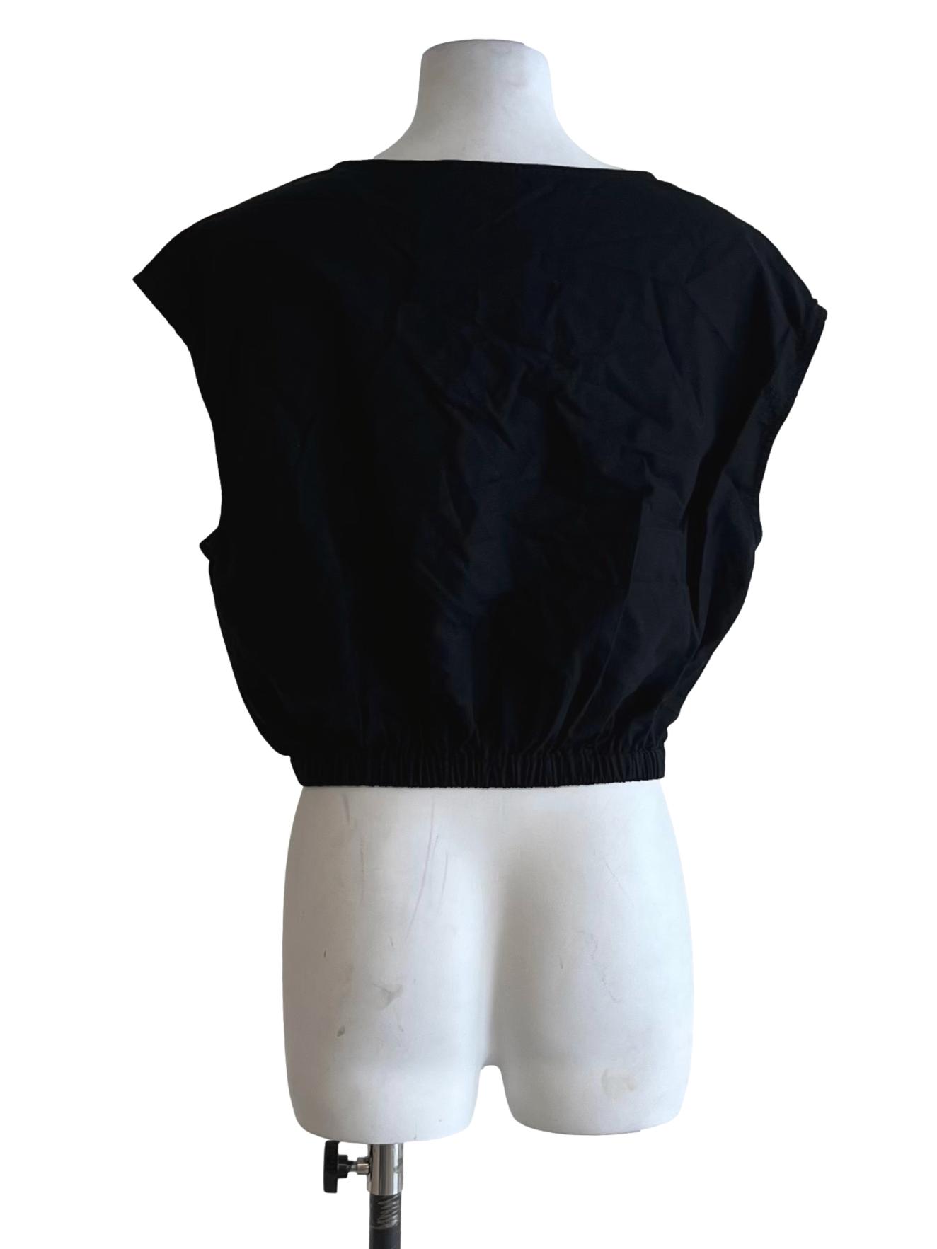 Black V-Neck Blouse
