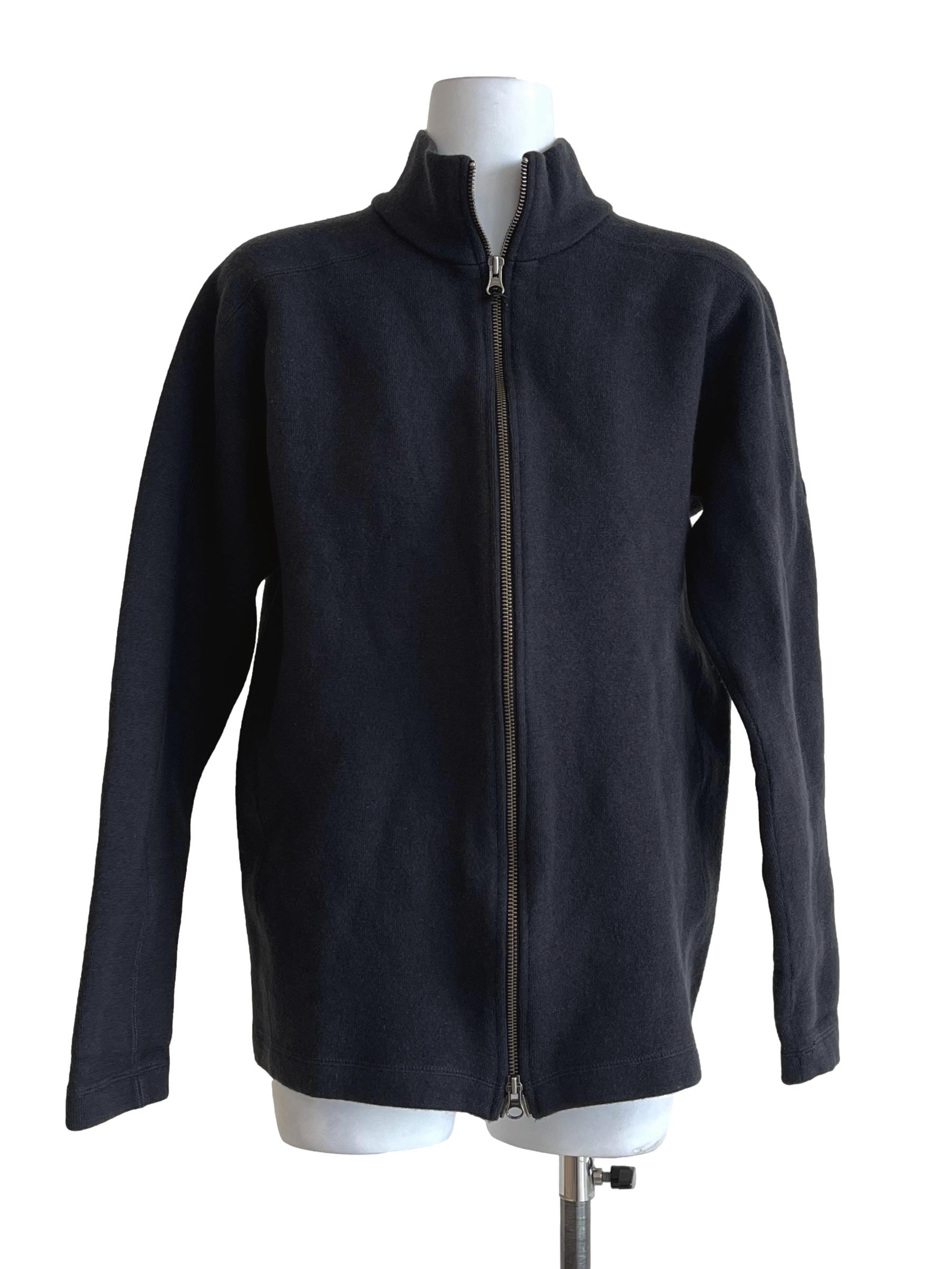 Crow Black High Neck Cardigan