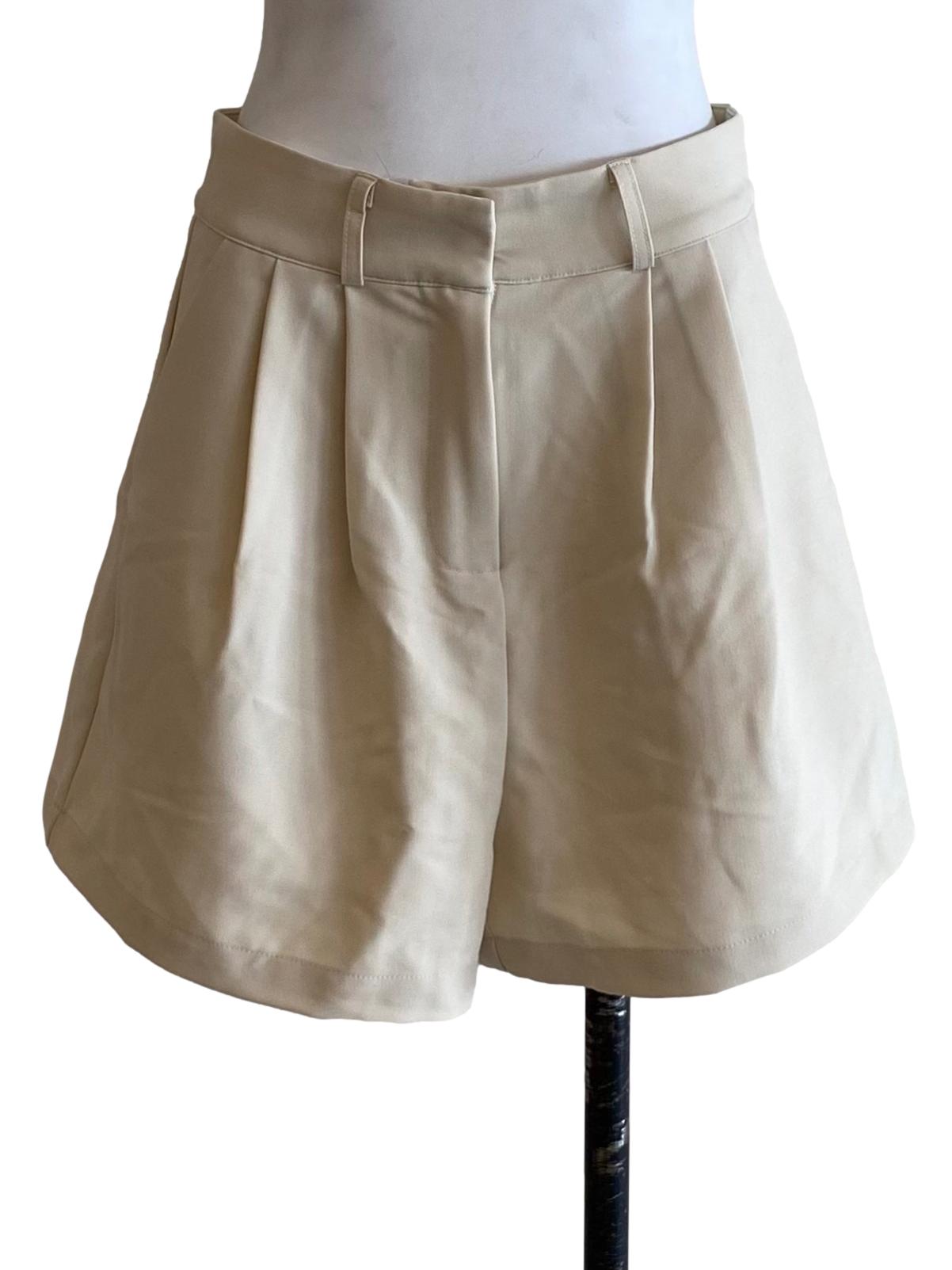 Banana Yellow Pleat Shorts