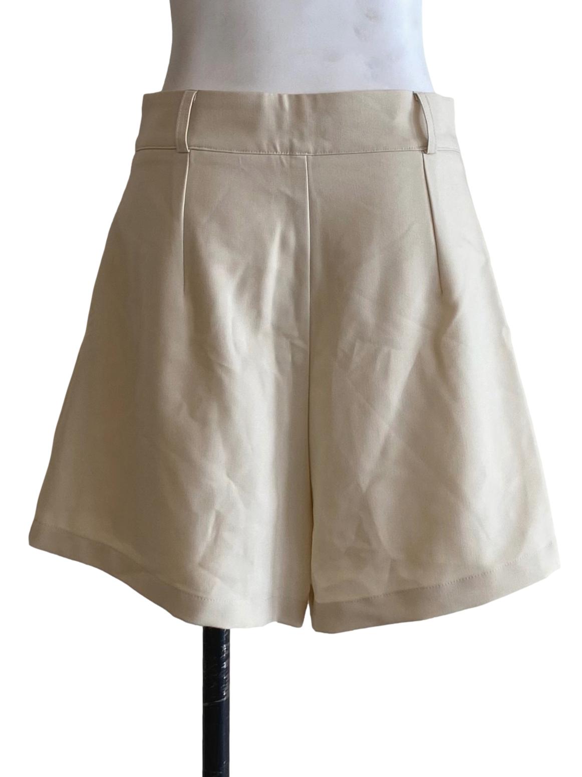 Banana Yellow Pleat Shorts