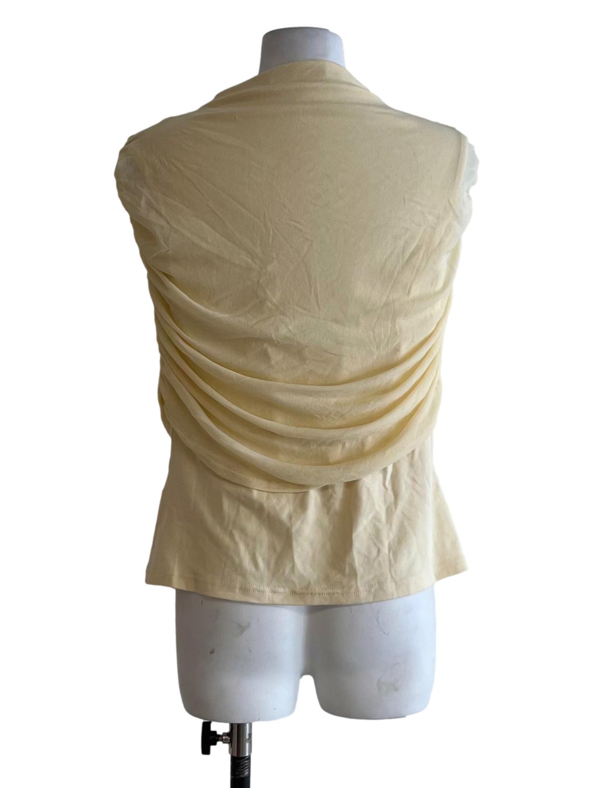 Buttermilk Yellow Funnel Collar Blouse