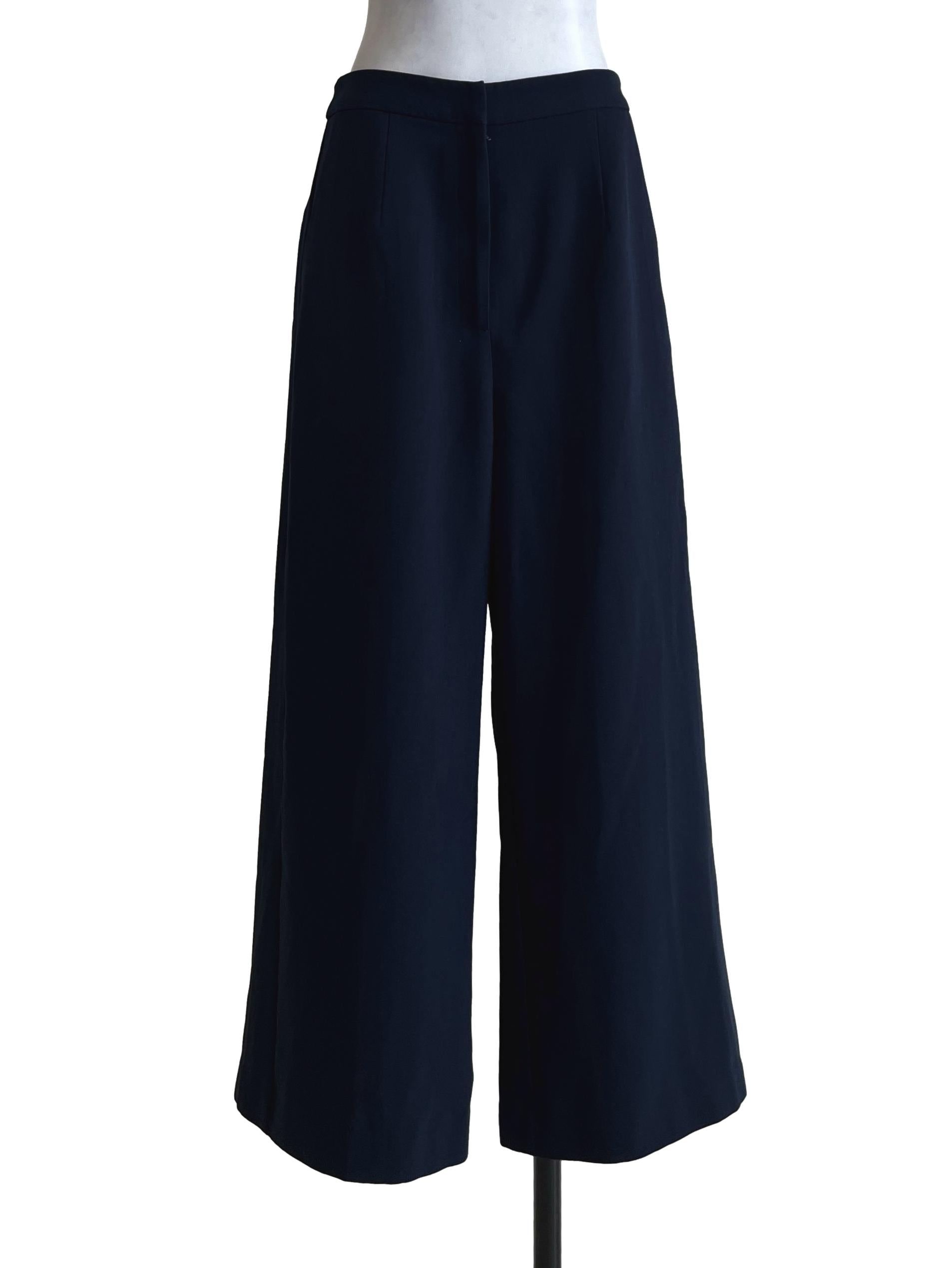 Navy Blue Wide Leg Pants OSN
