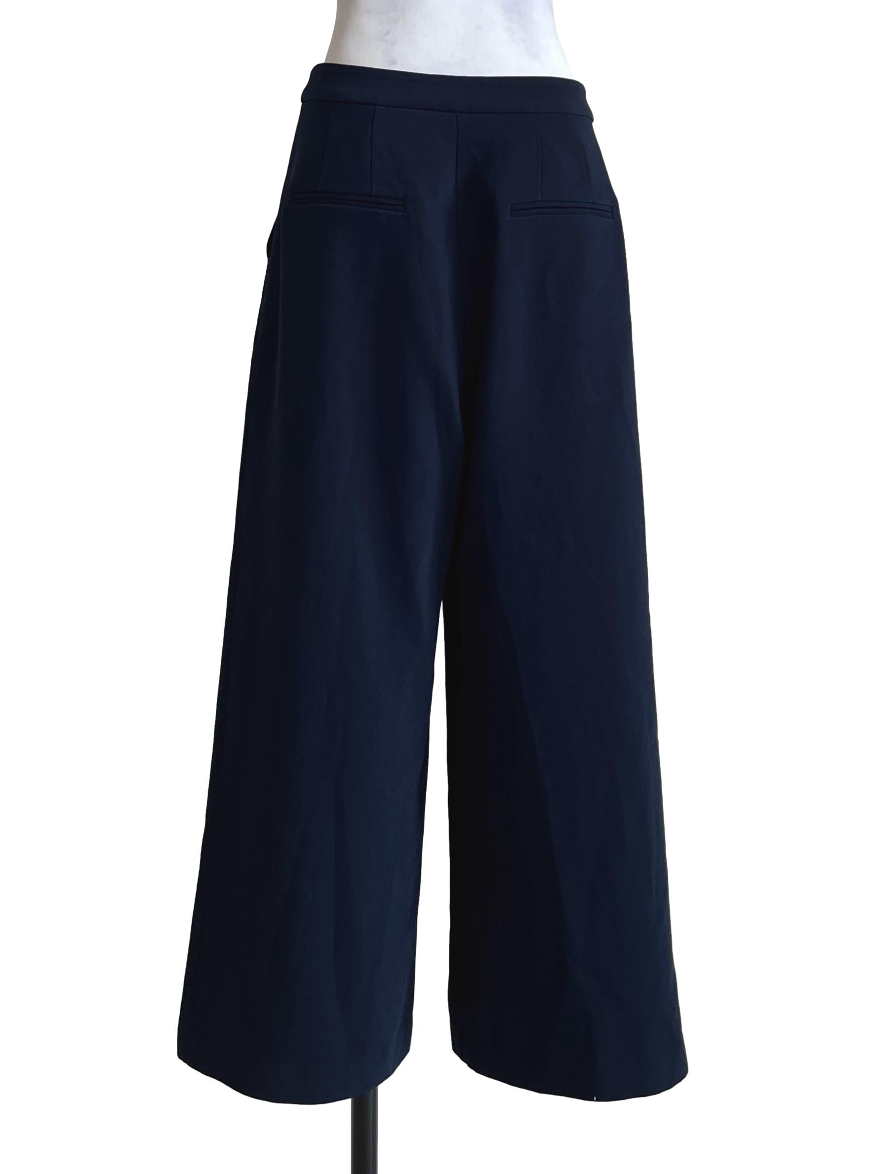 Navy Blue Wide Leg Pants OSN