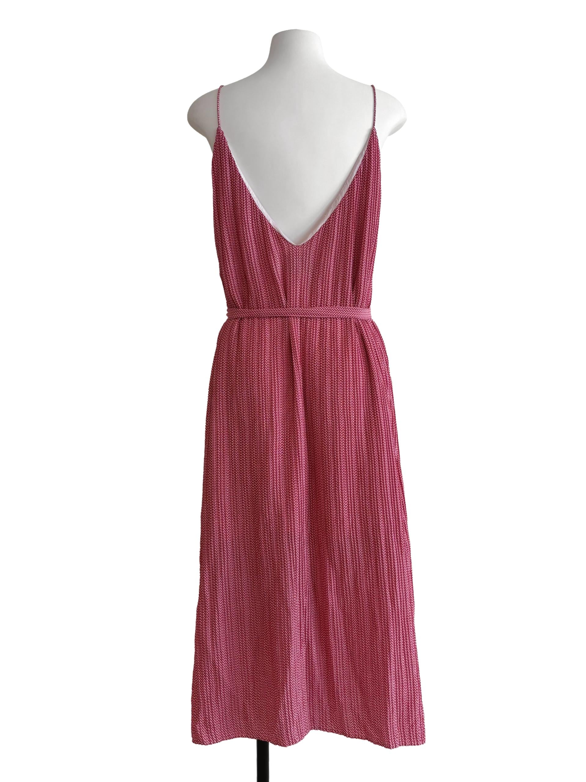 Blush Red Patterned Cami Dress
