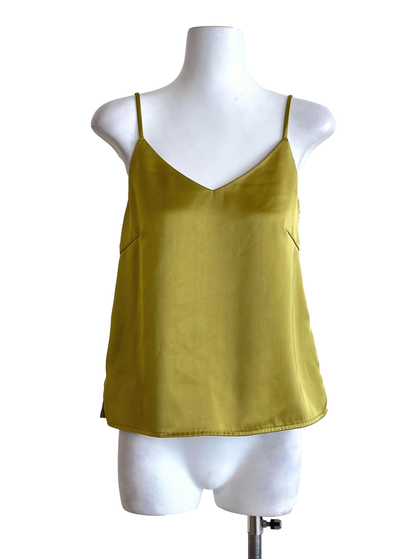 Lime V-Neck Sleeveless Top OSN