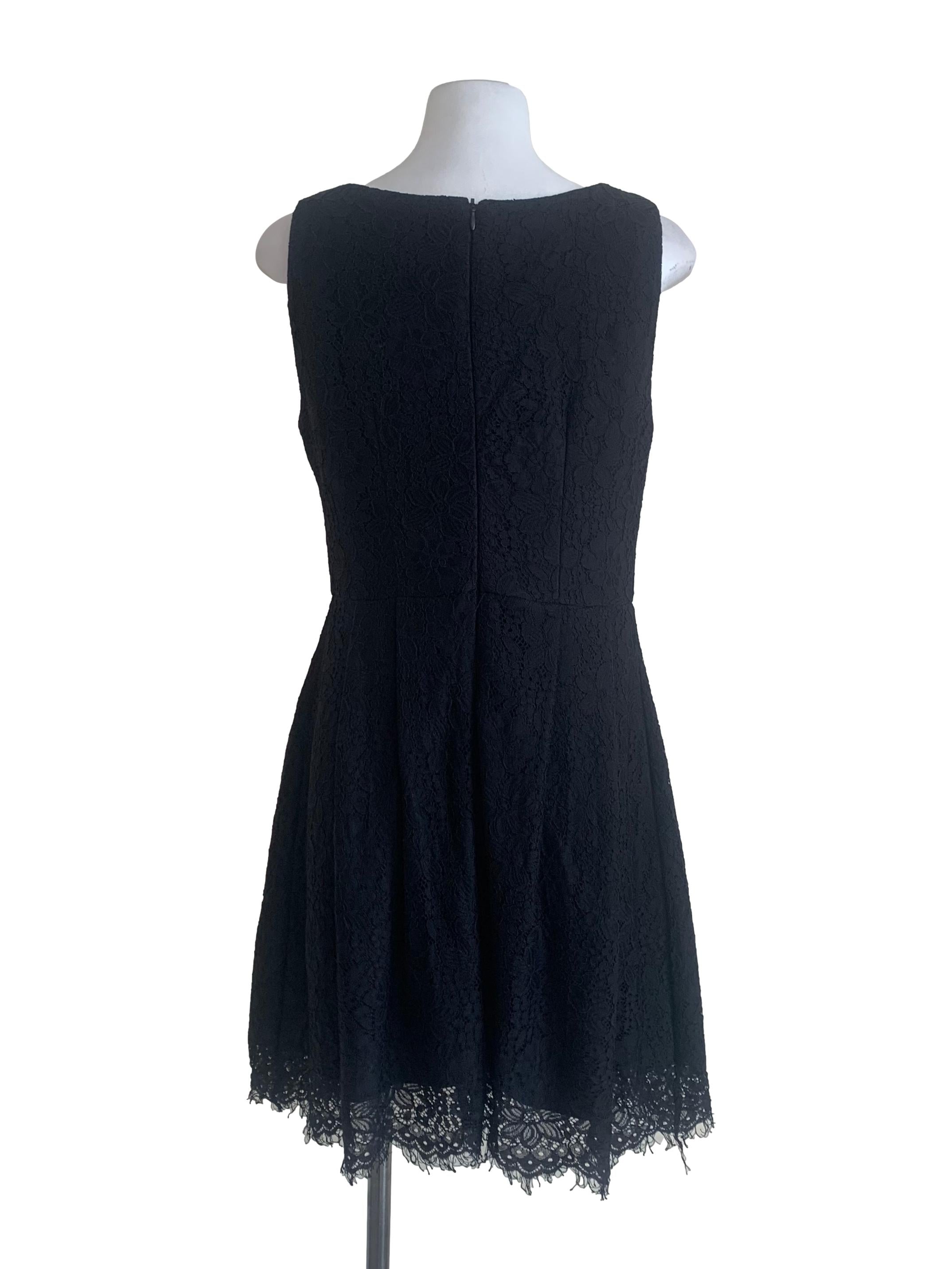 Midnight Black Laced Pattern Dress