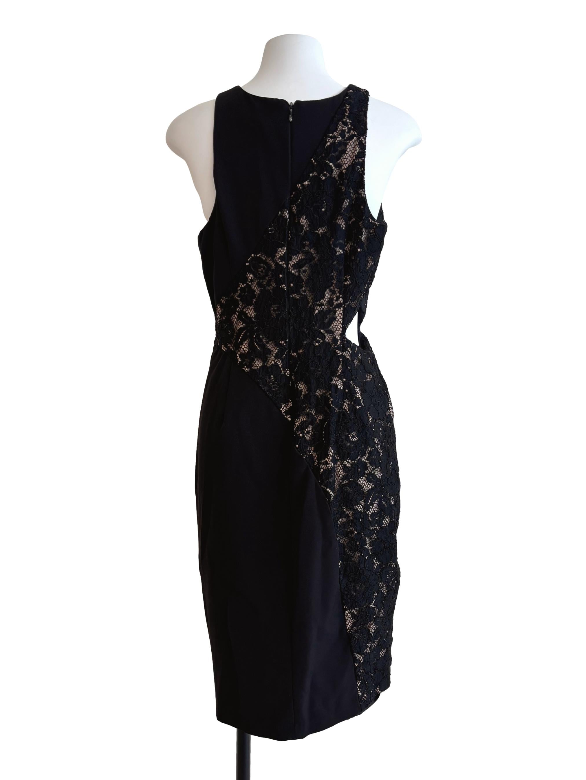 Parisian Black Side Lace Pencil Dress