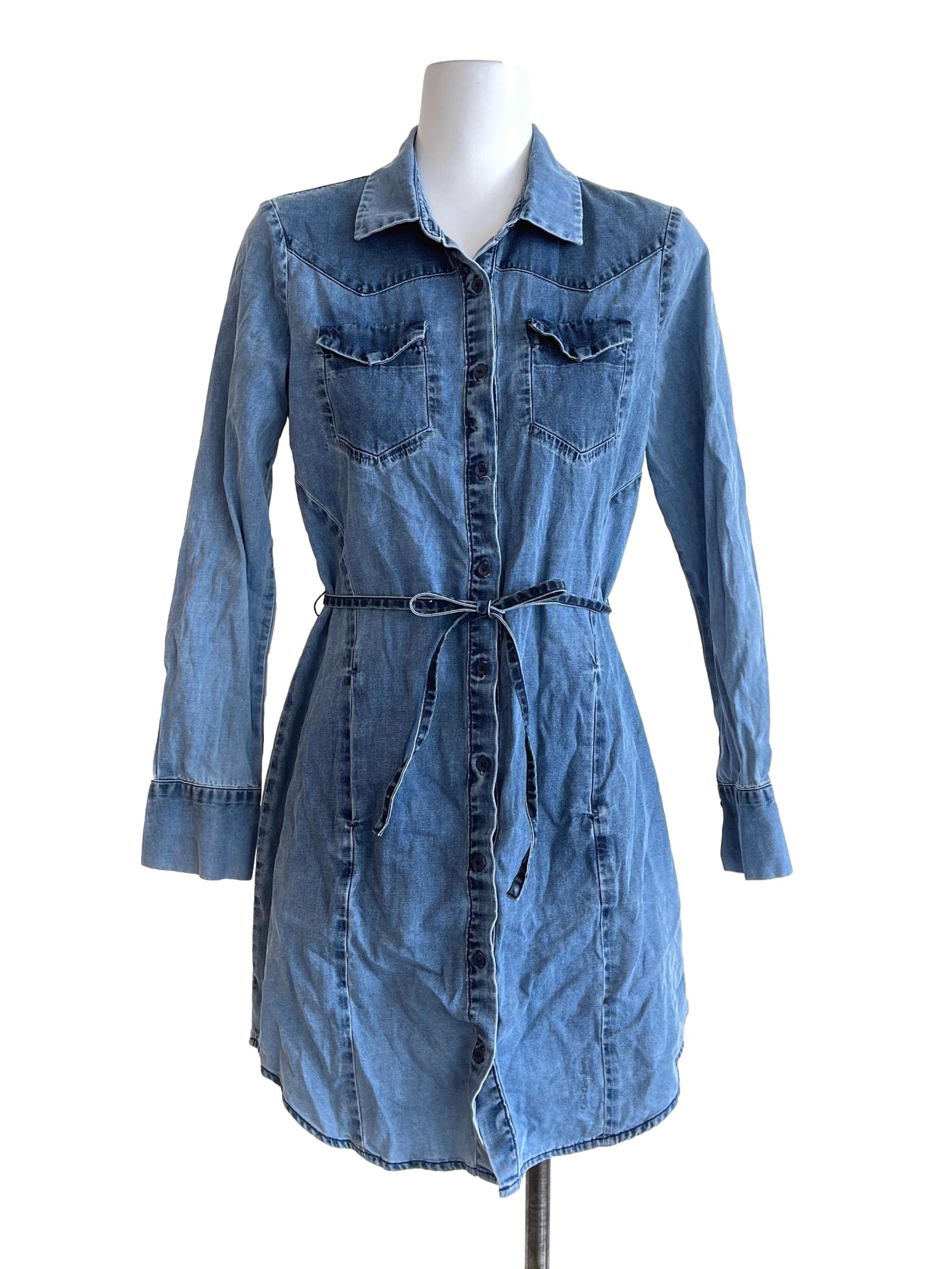 Cobalt Blue Shirt Dress