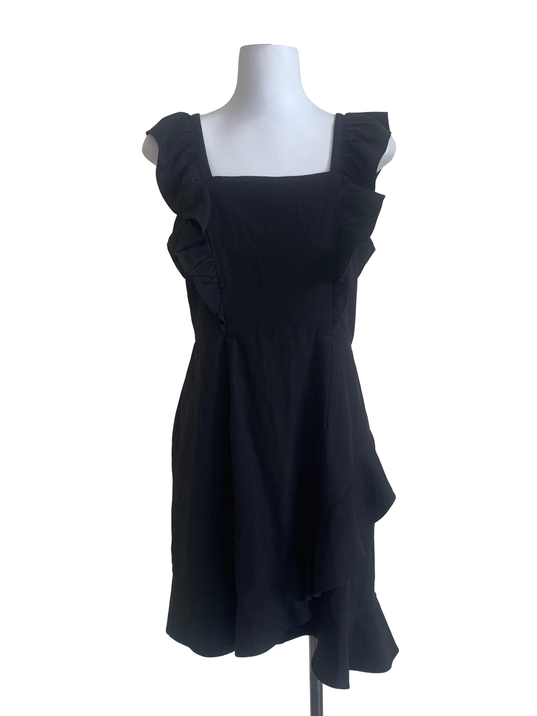 Ink Black Apron Dress
