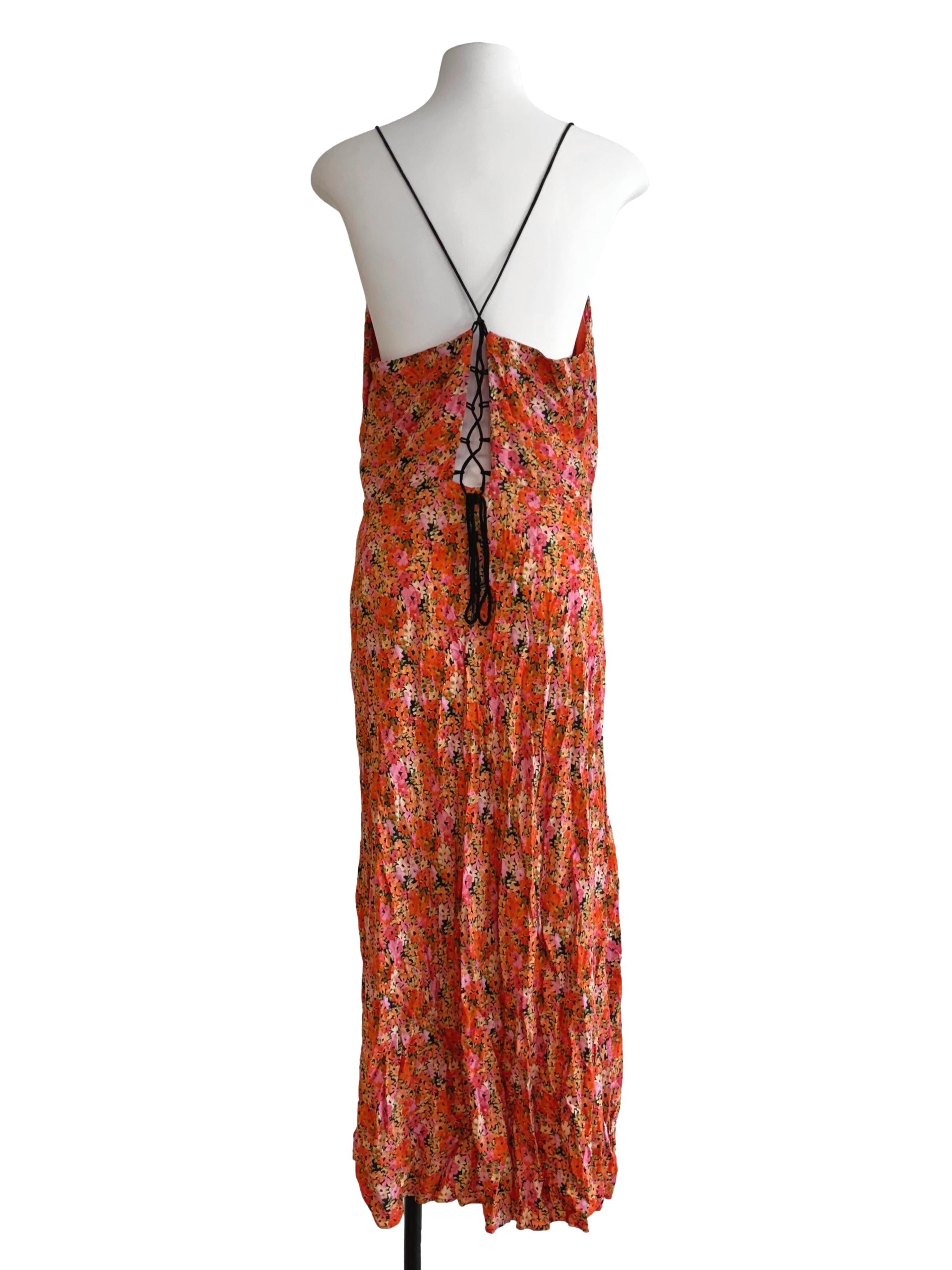 Tangelo Orange Floral Sundress