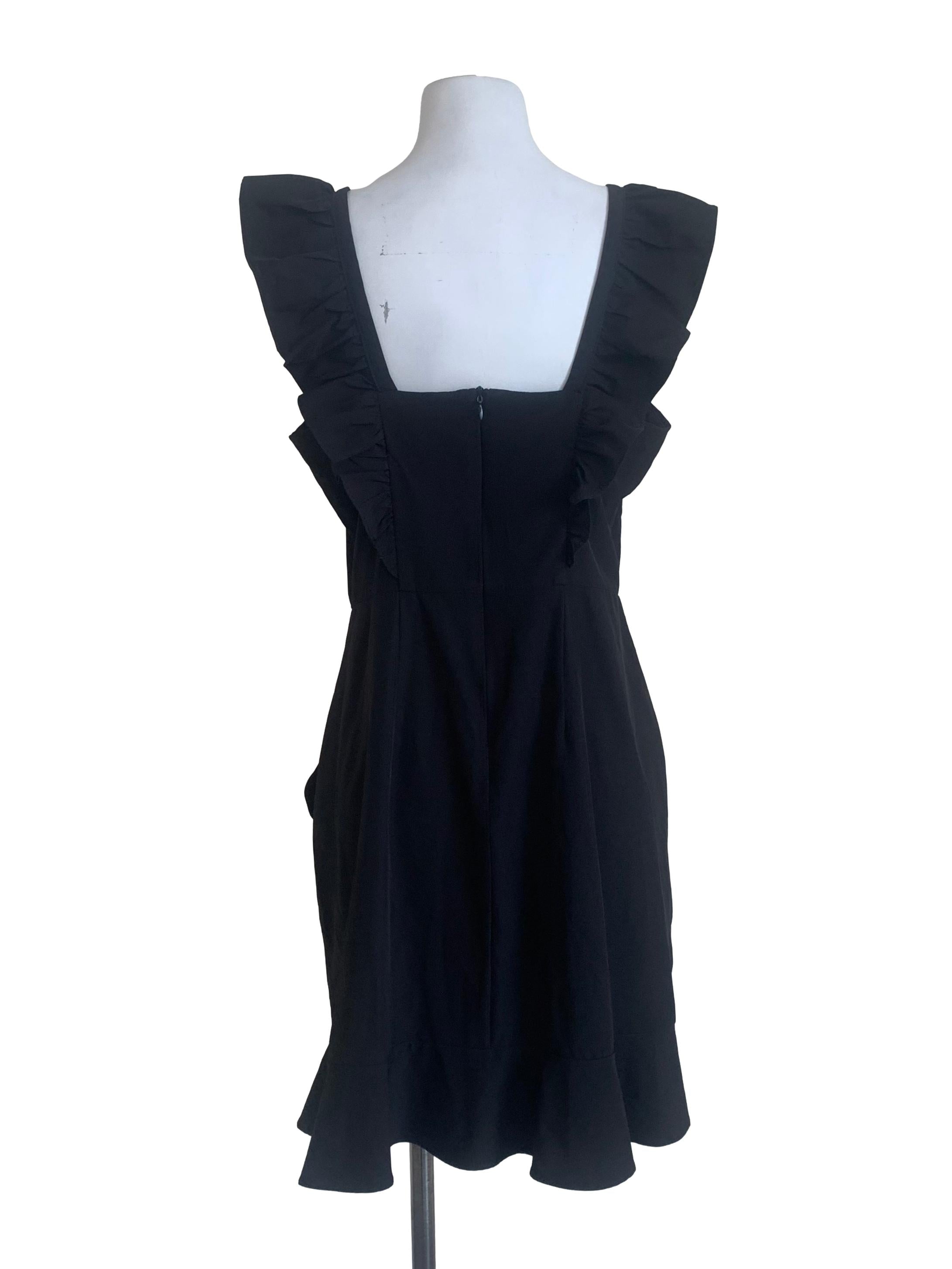 Ink Black Apron Dress
