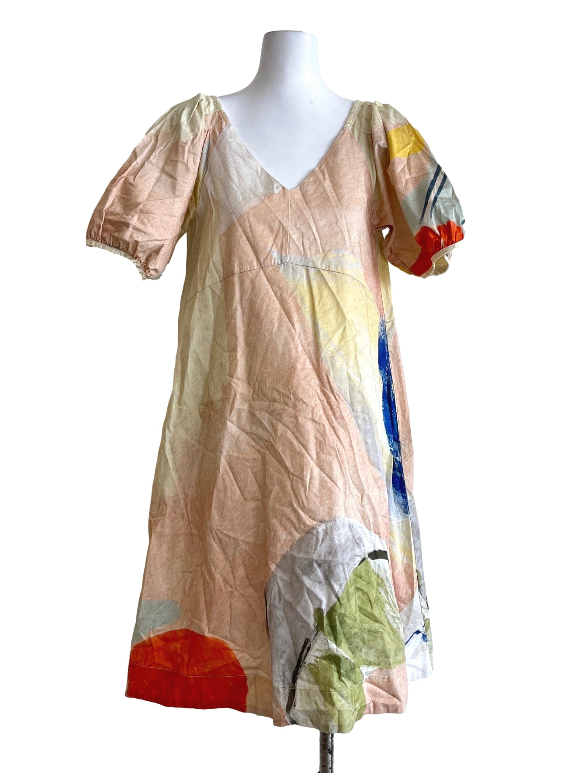 Savour Puff-Sleeve Shift Dress OSN