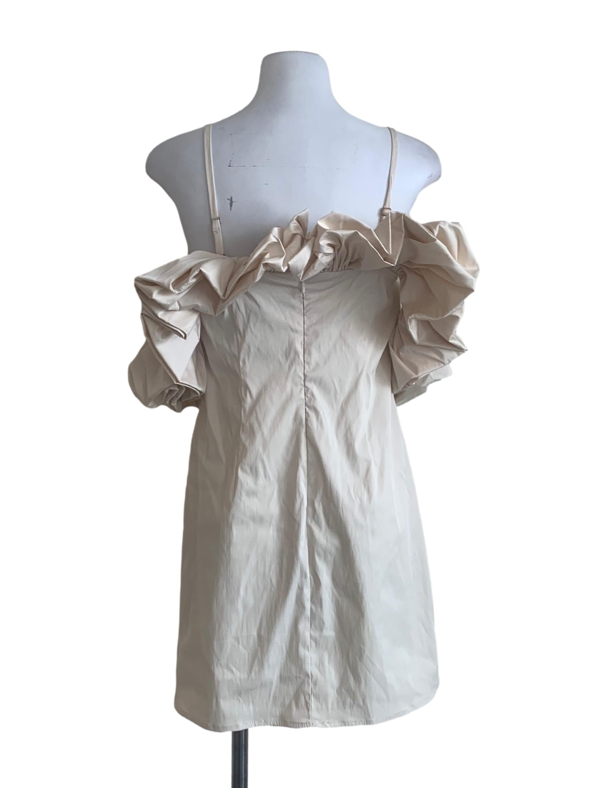 Eggnog Beige Spaghetti Strap Dress