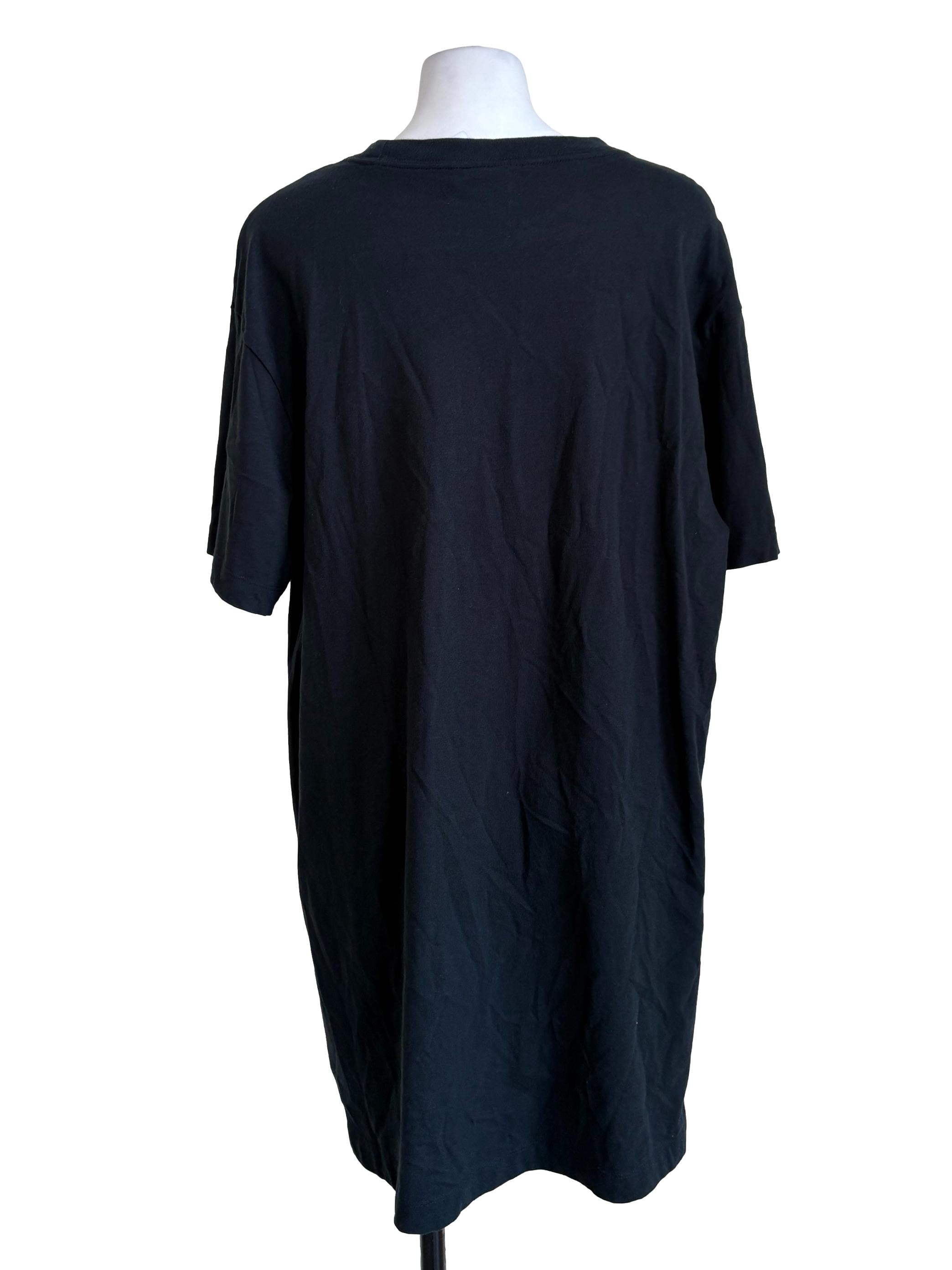 Black Crewneck Shirt Dress