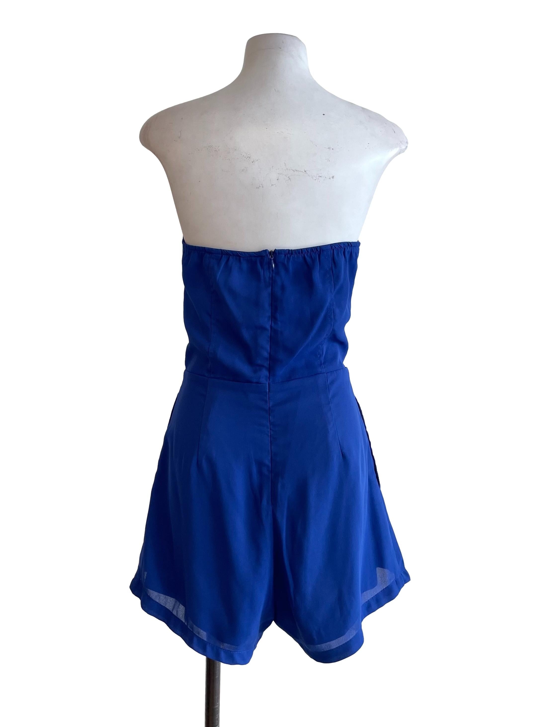 Royal Blue Strapless Romper
