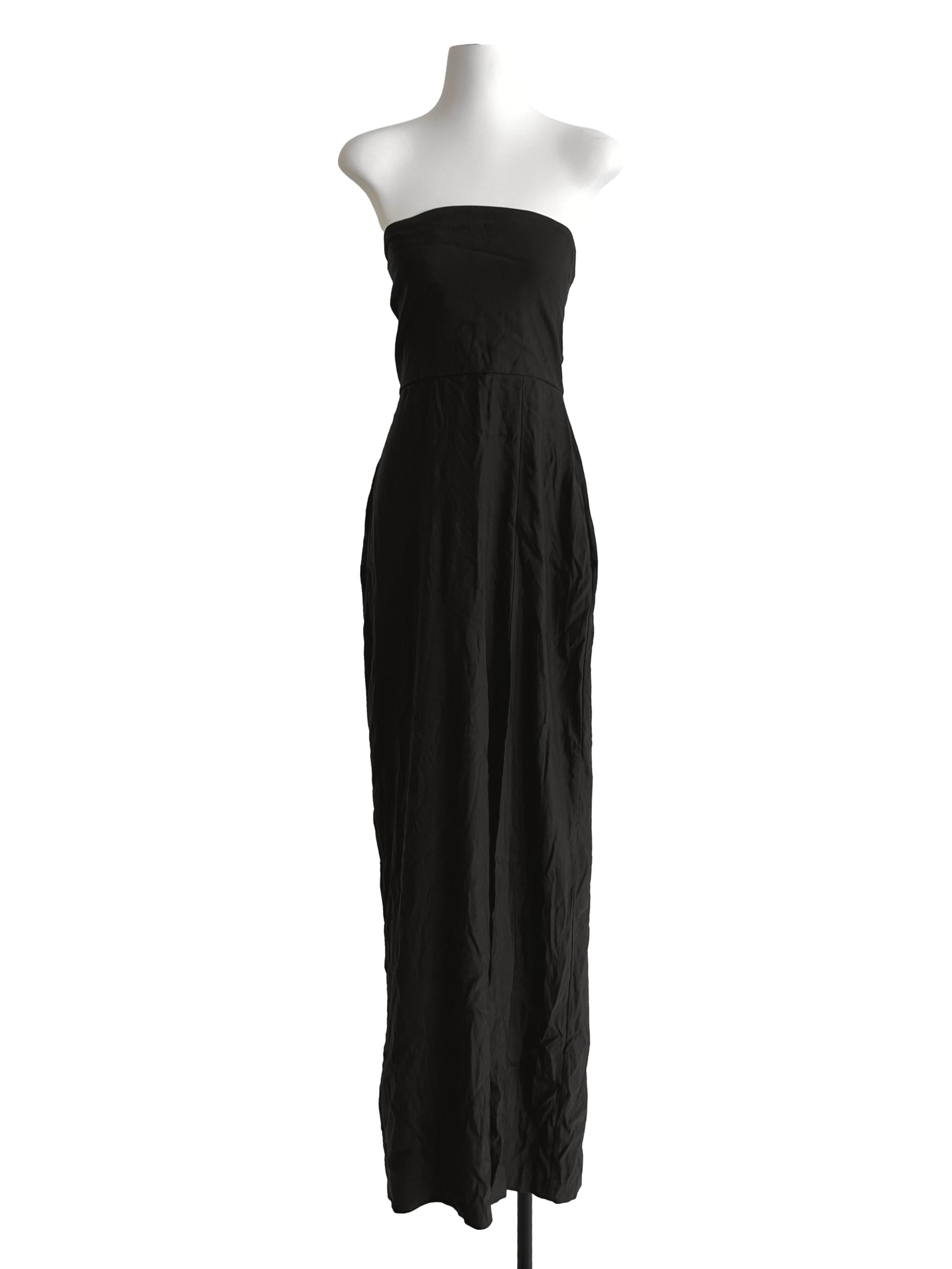 Jet Black Strapless Dress