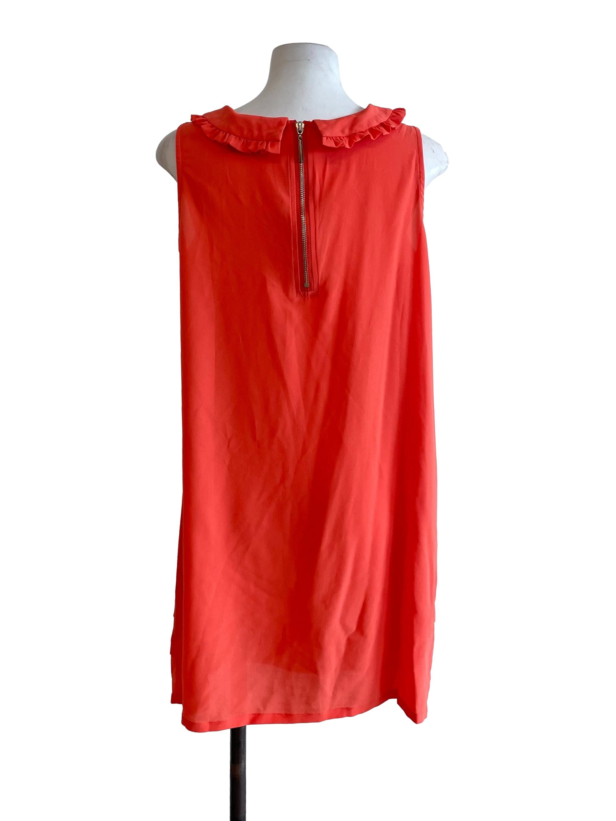 Bright Orange Doll Collar Dress