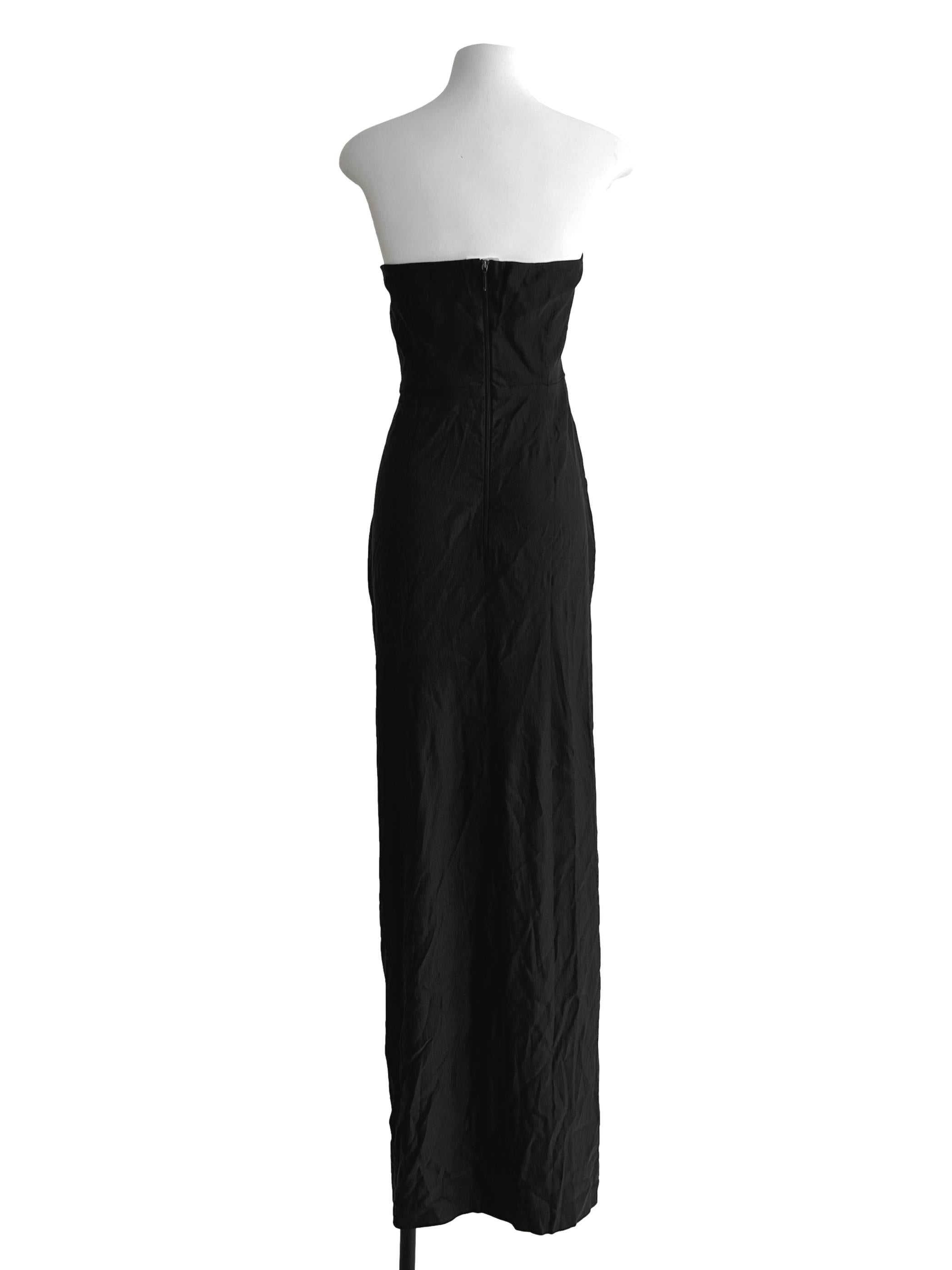 Jet Black Strapless Dress