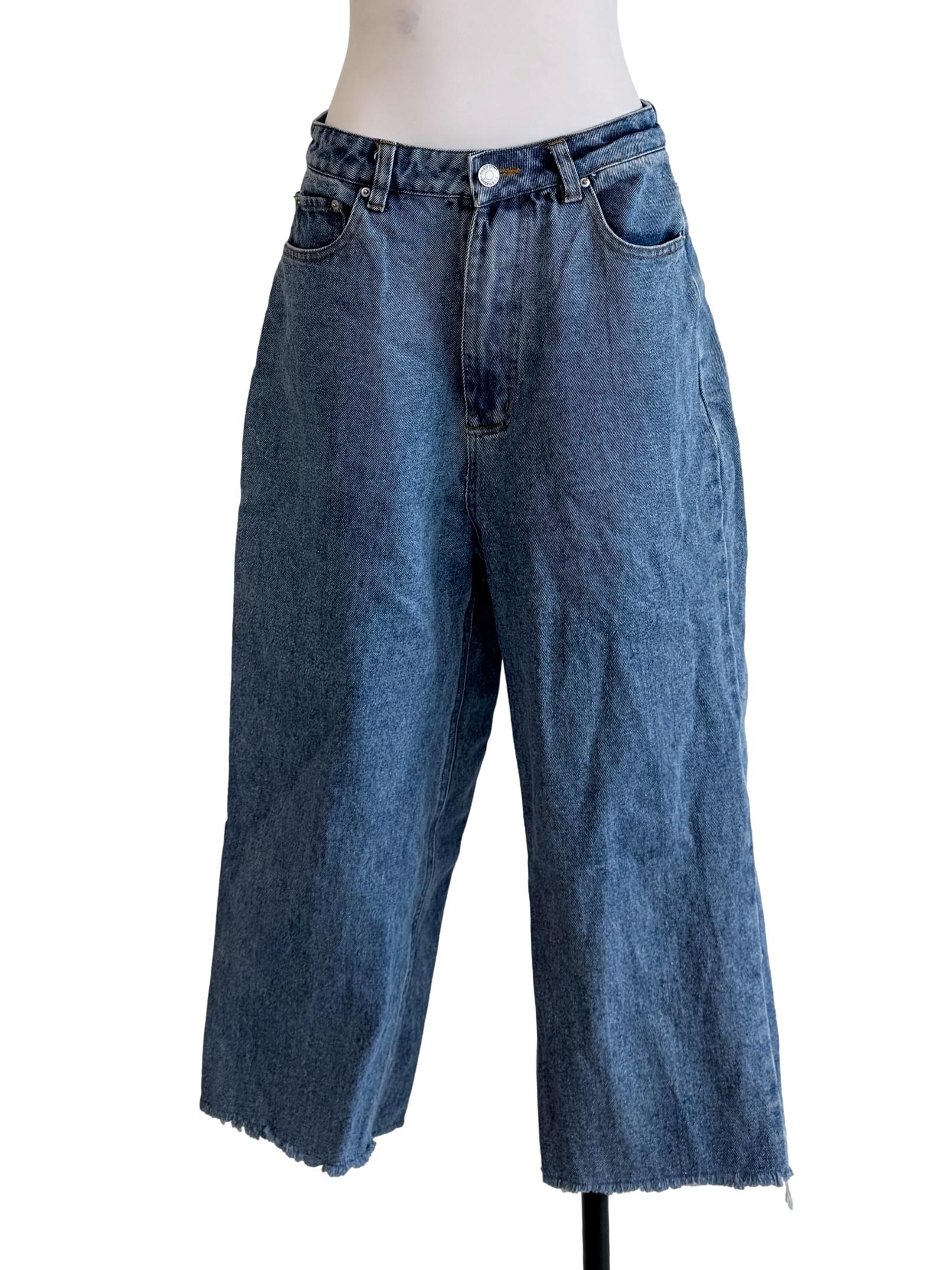 Denim Blue High Ankle Jeans