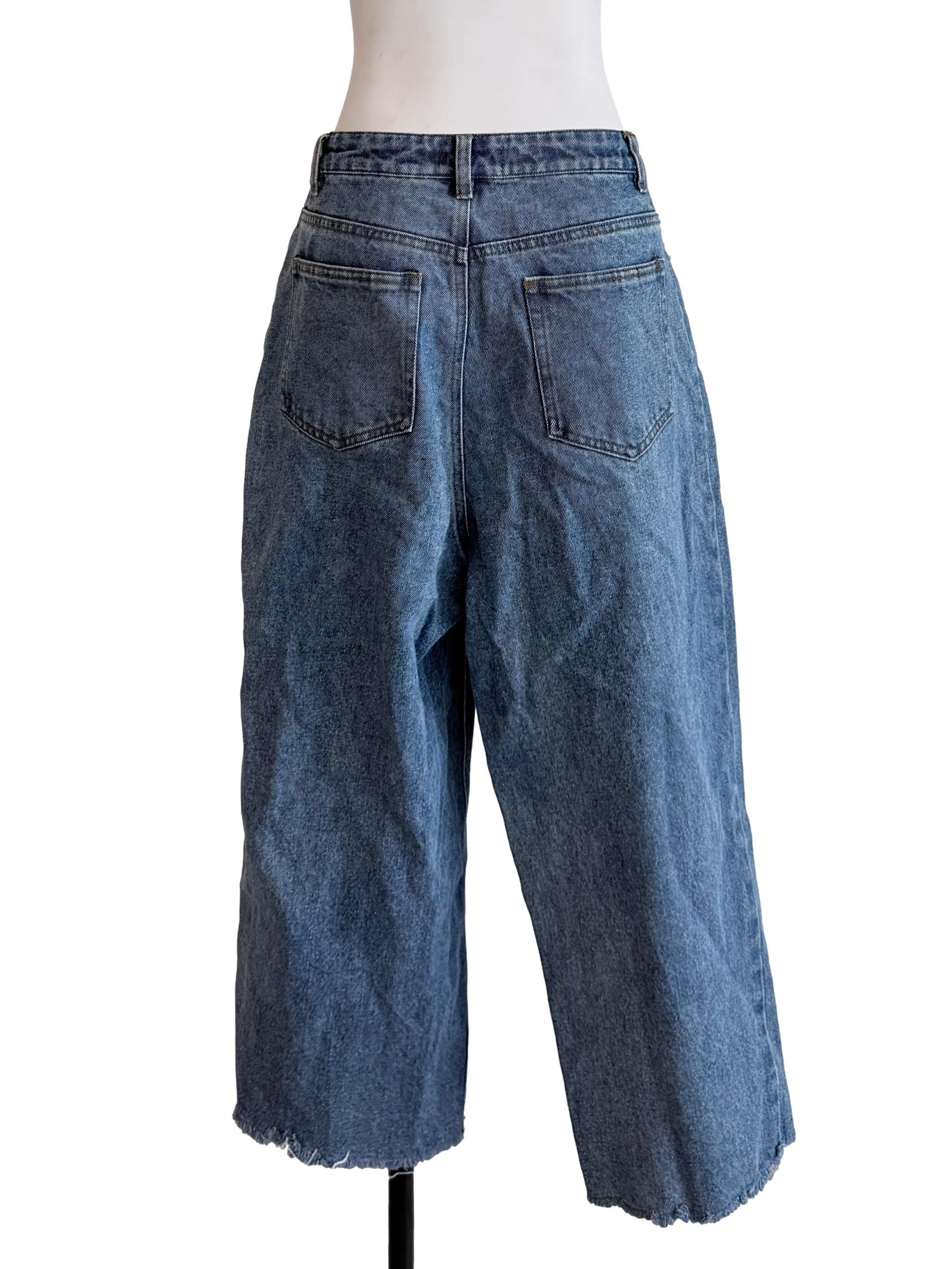 Denim Blue High Ankle Jeans