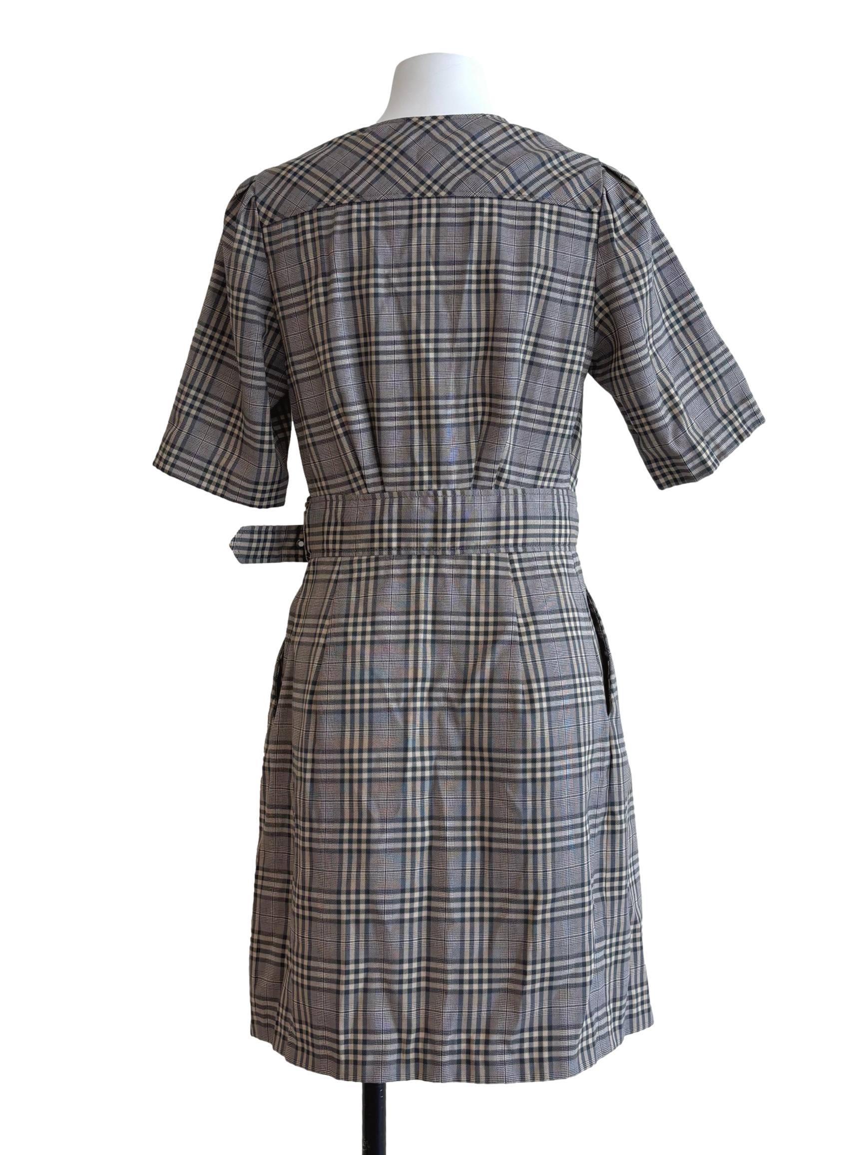 Chrome Grey Plaid Dress