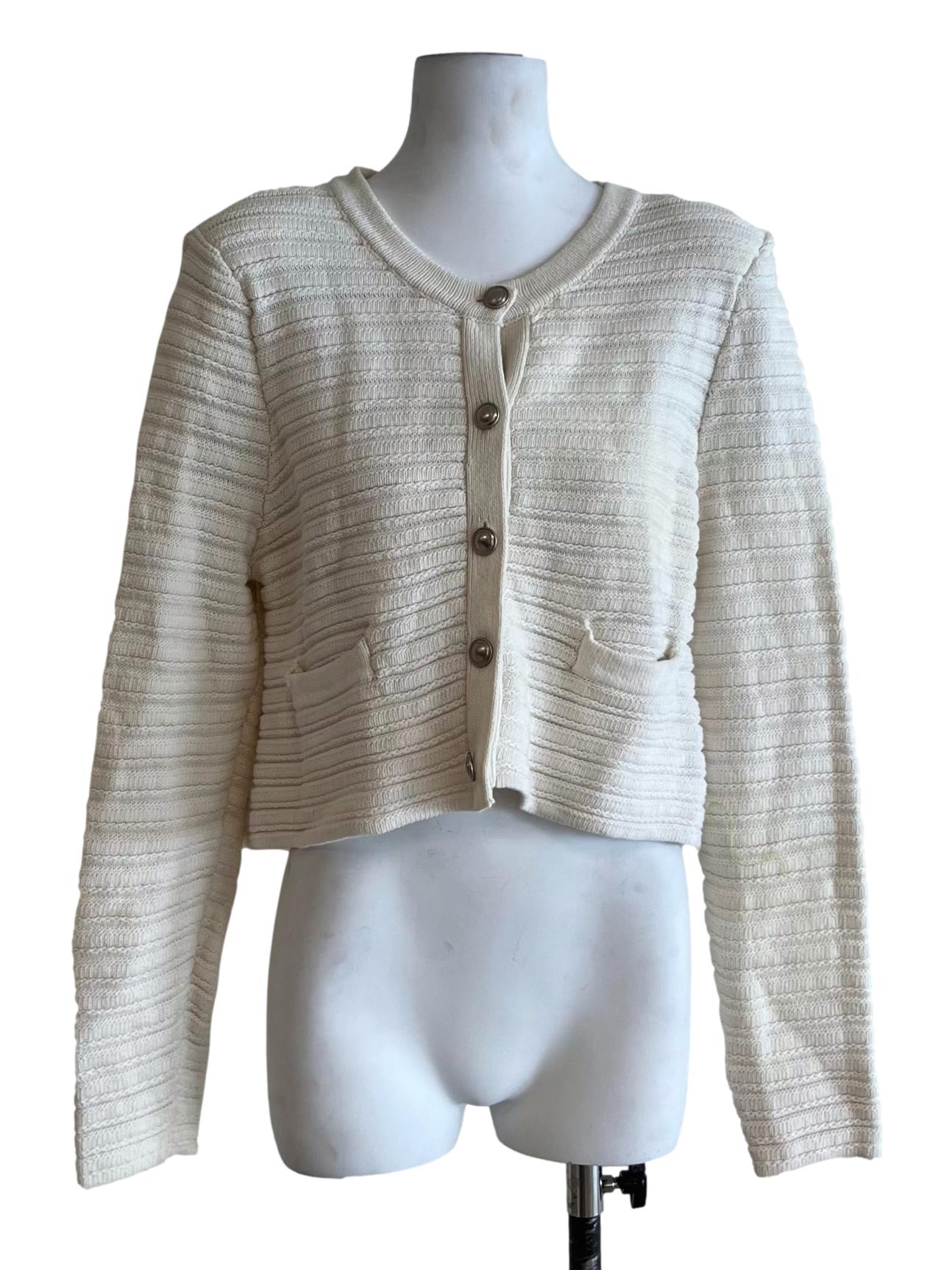 White Knitted Blouse