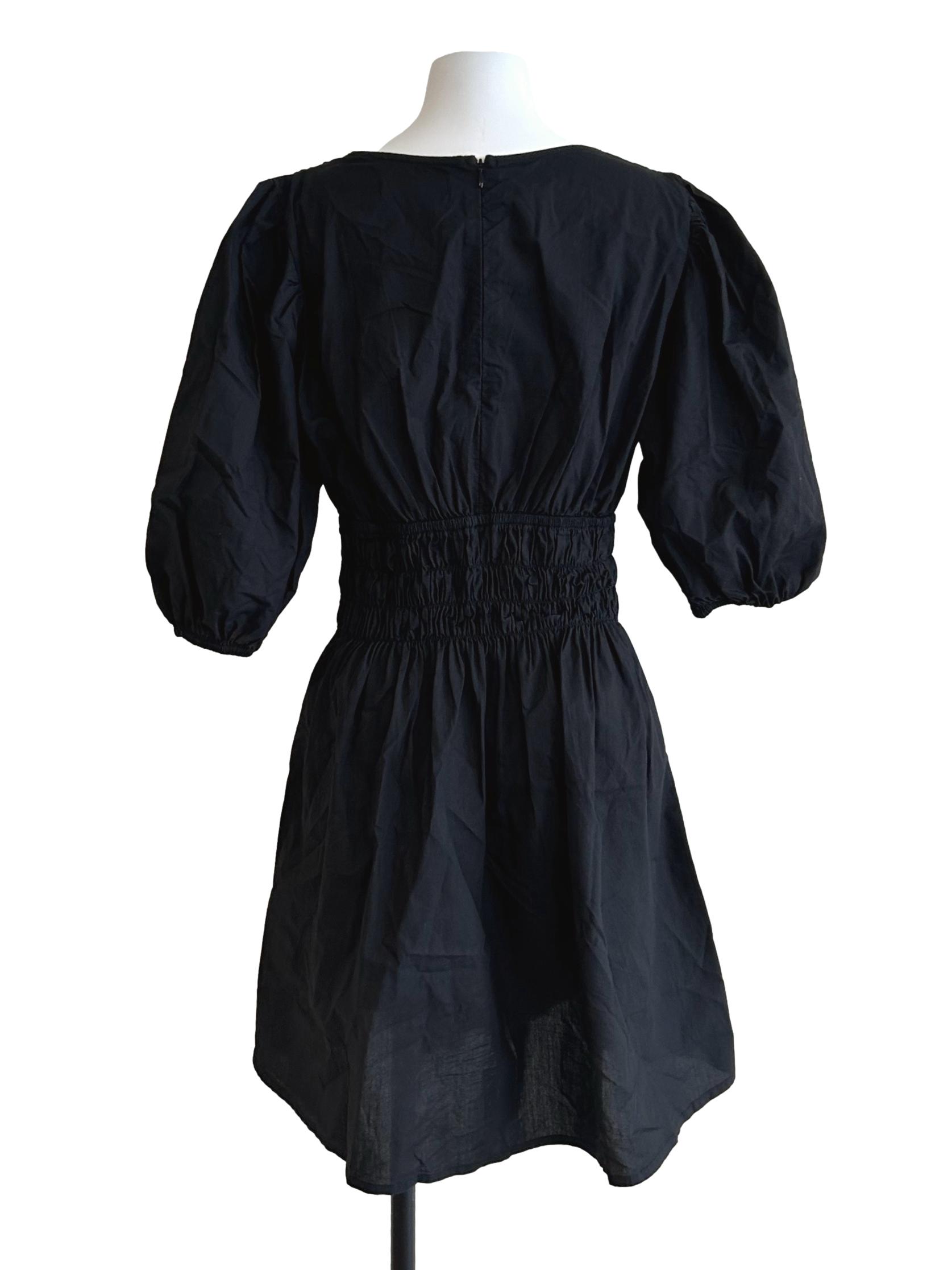 Off Black Ruched Dress