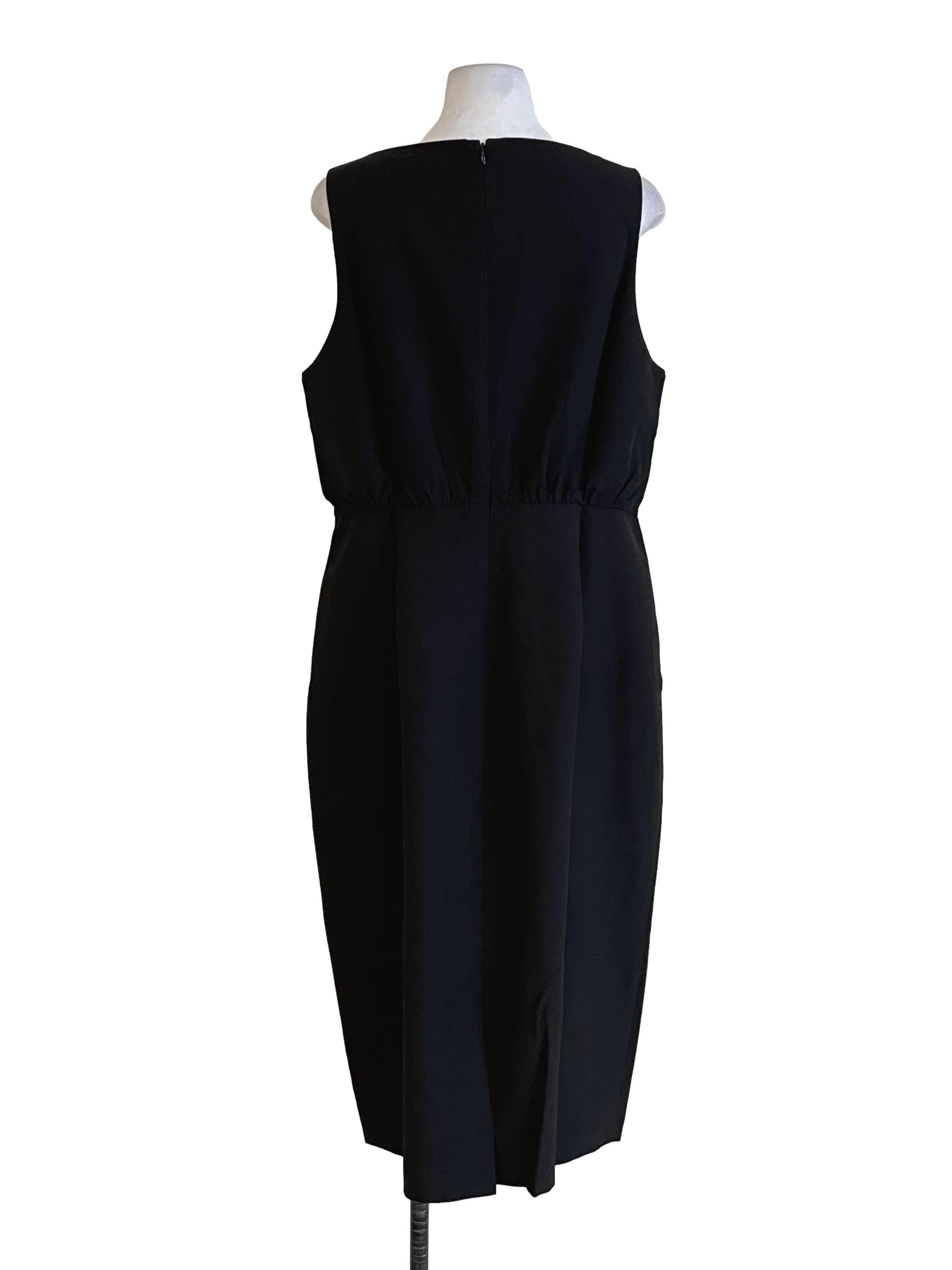Black Sleeveless Slip Dress LB