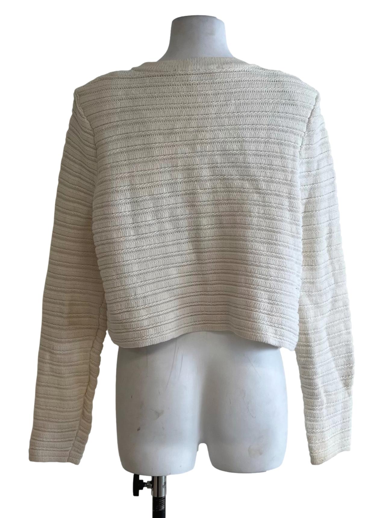 White Knitted Blouse