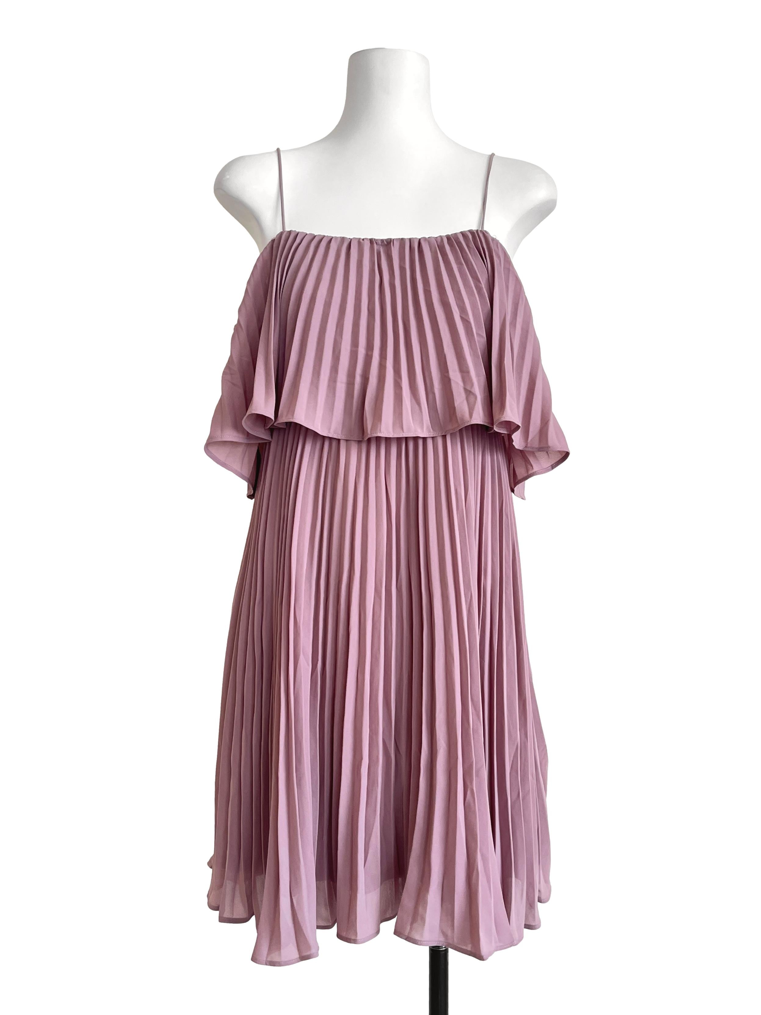Mauve Pink Off Shoulder Dress LB