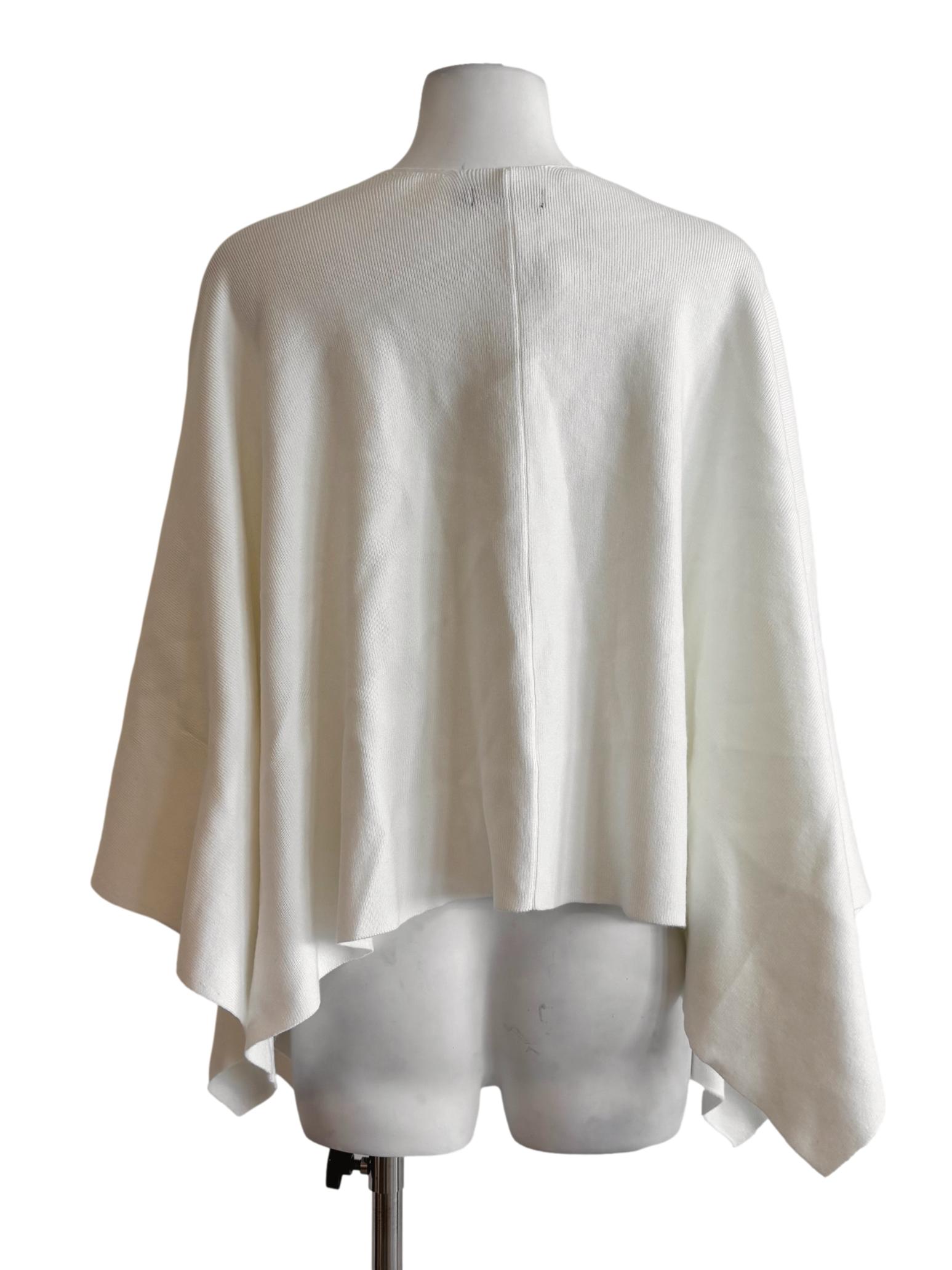 Powder White Batwing Knit Cardigan