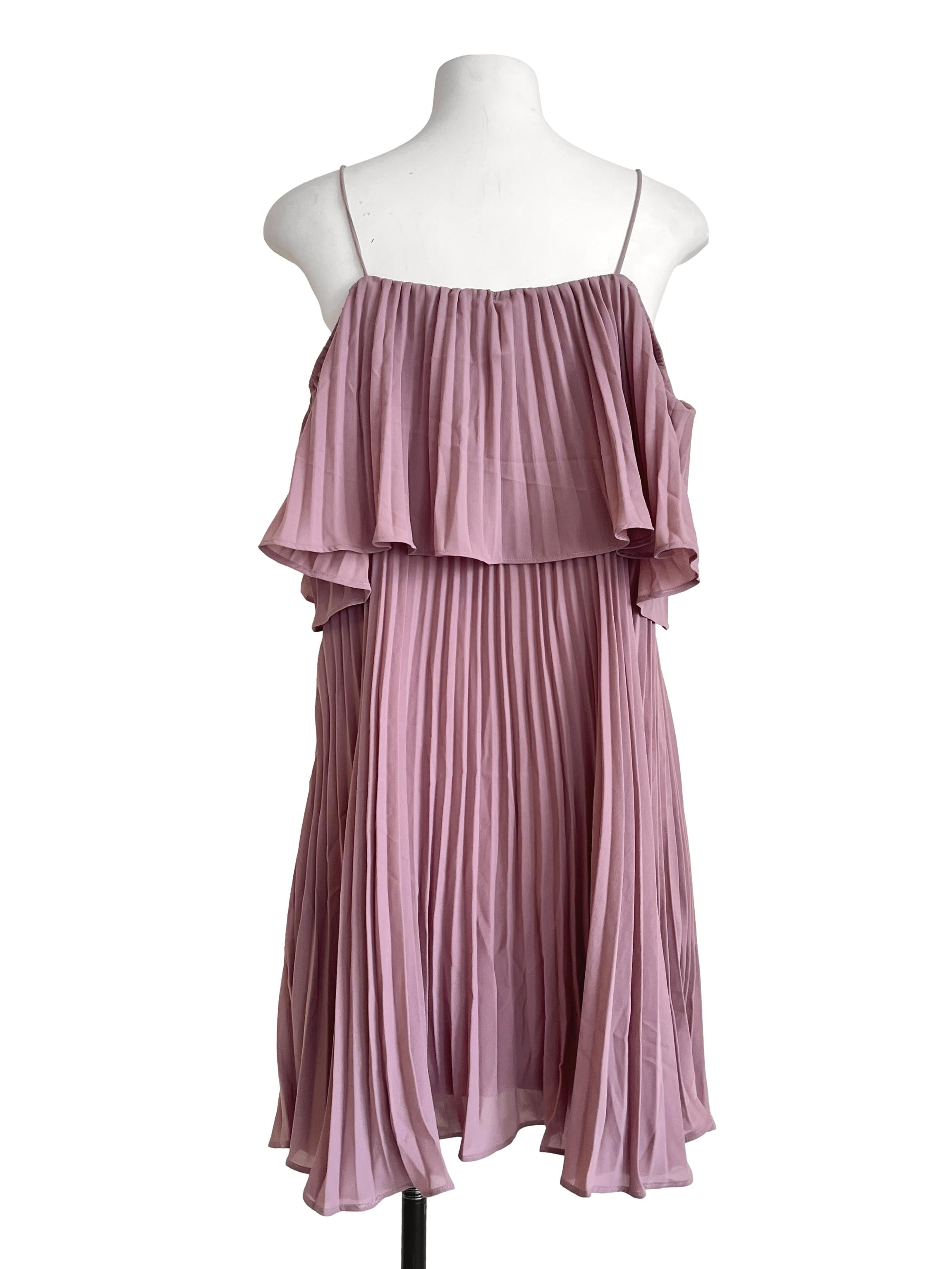 Mauve Pink Off Shoulder Dress LB