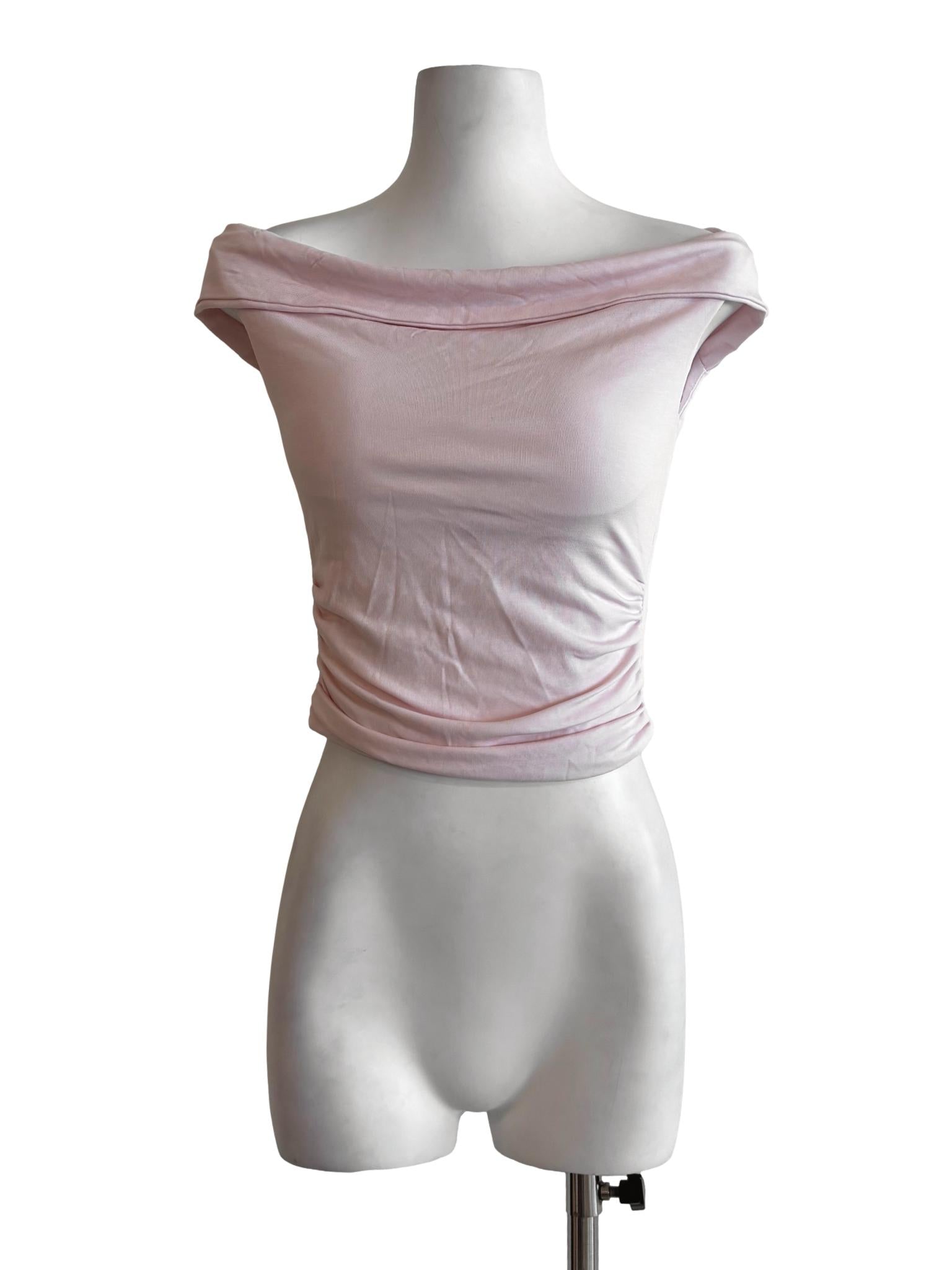 Baby Pink Cowl Fitted Top