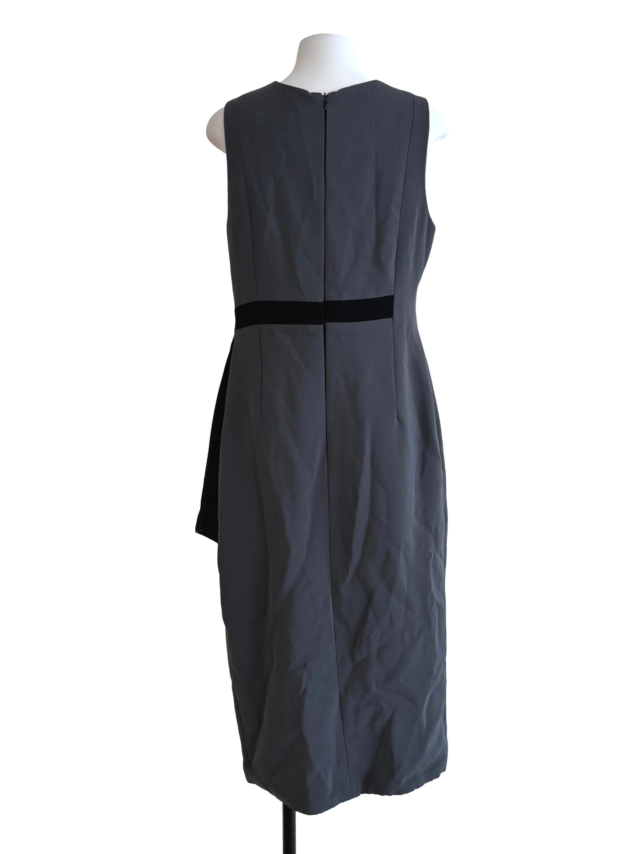 Shadow Grey Pencil Peplum Dress