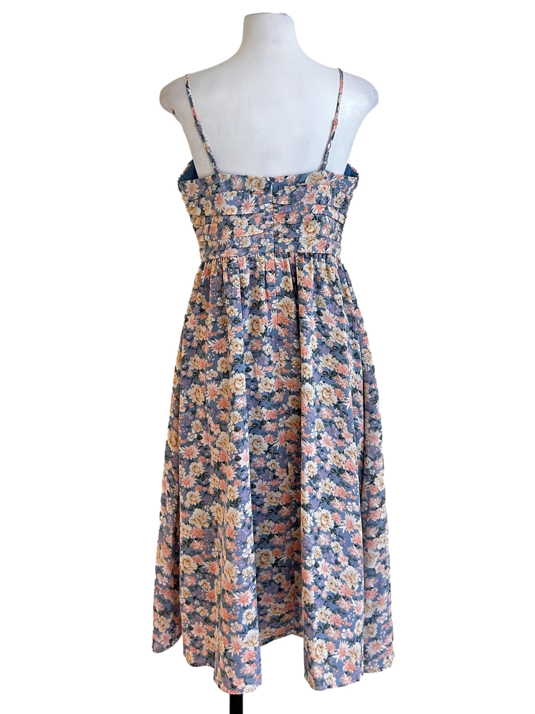 Soft Blue Floral Mini Dress