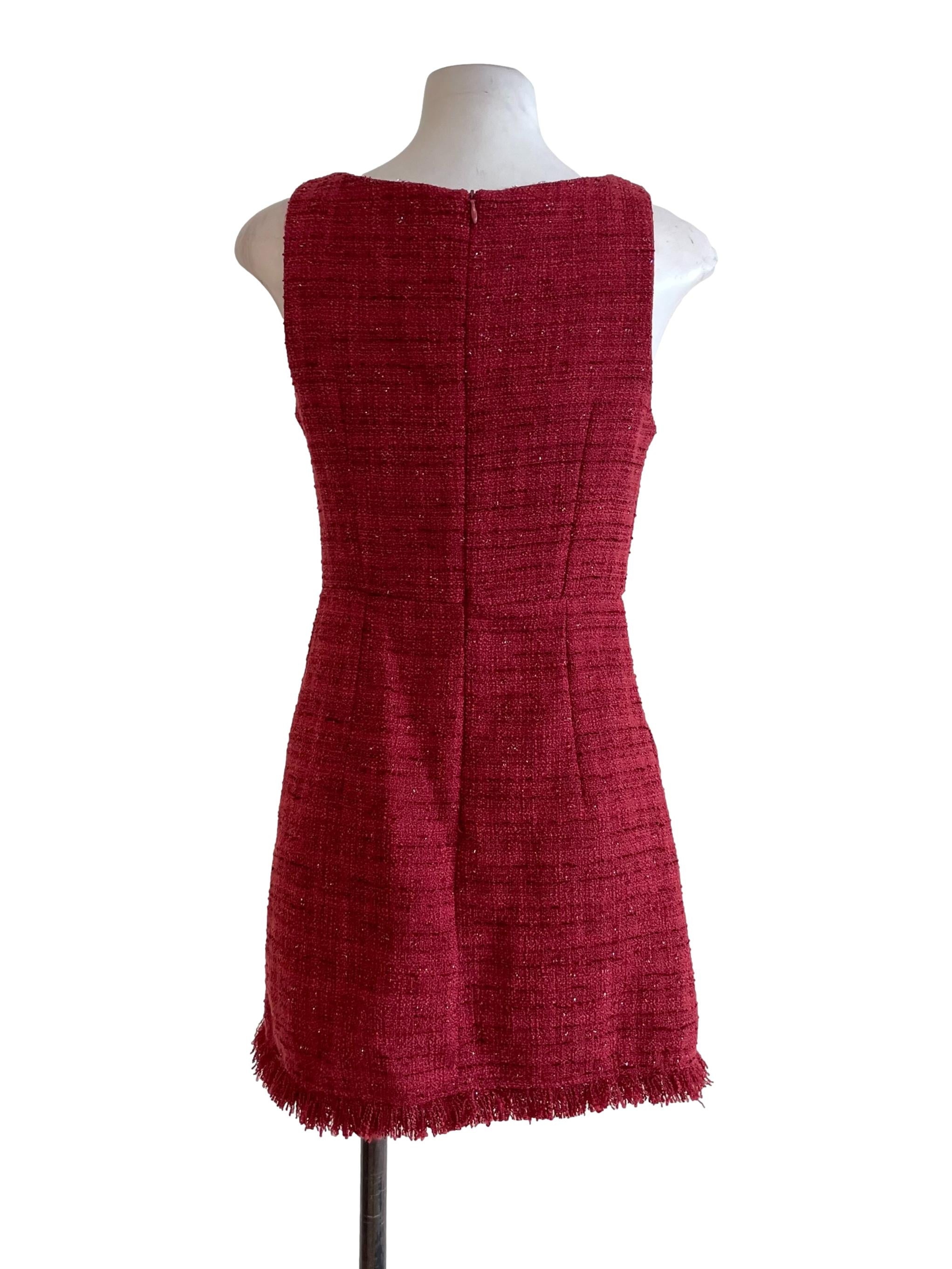 Ruby Pearl Shiny Tweed Dress