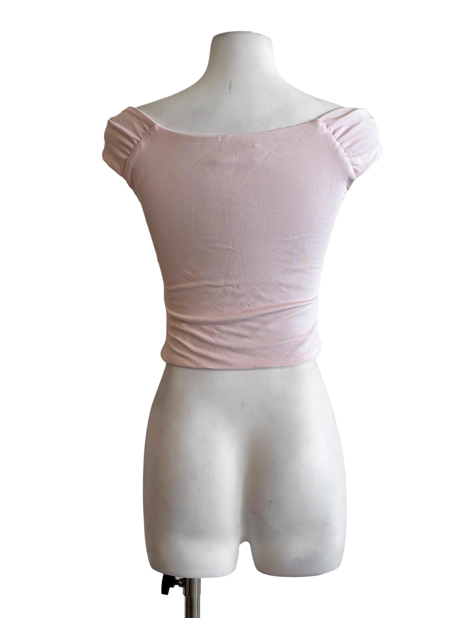 Baby Pink Cowl Fitted Top