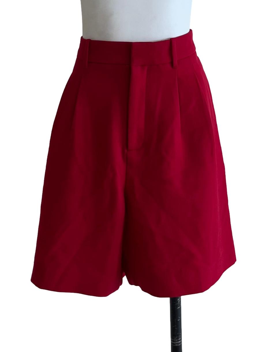 Blood Red High Waisted Shorts
