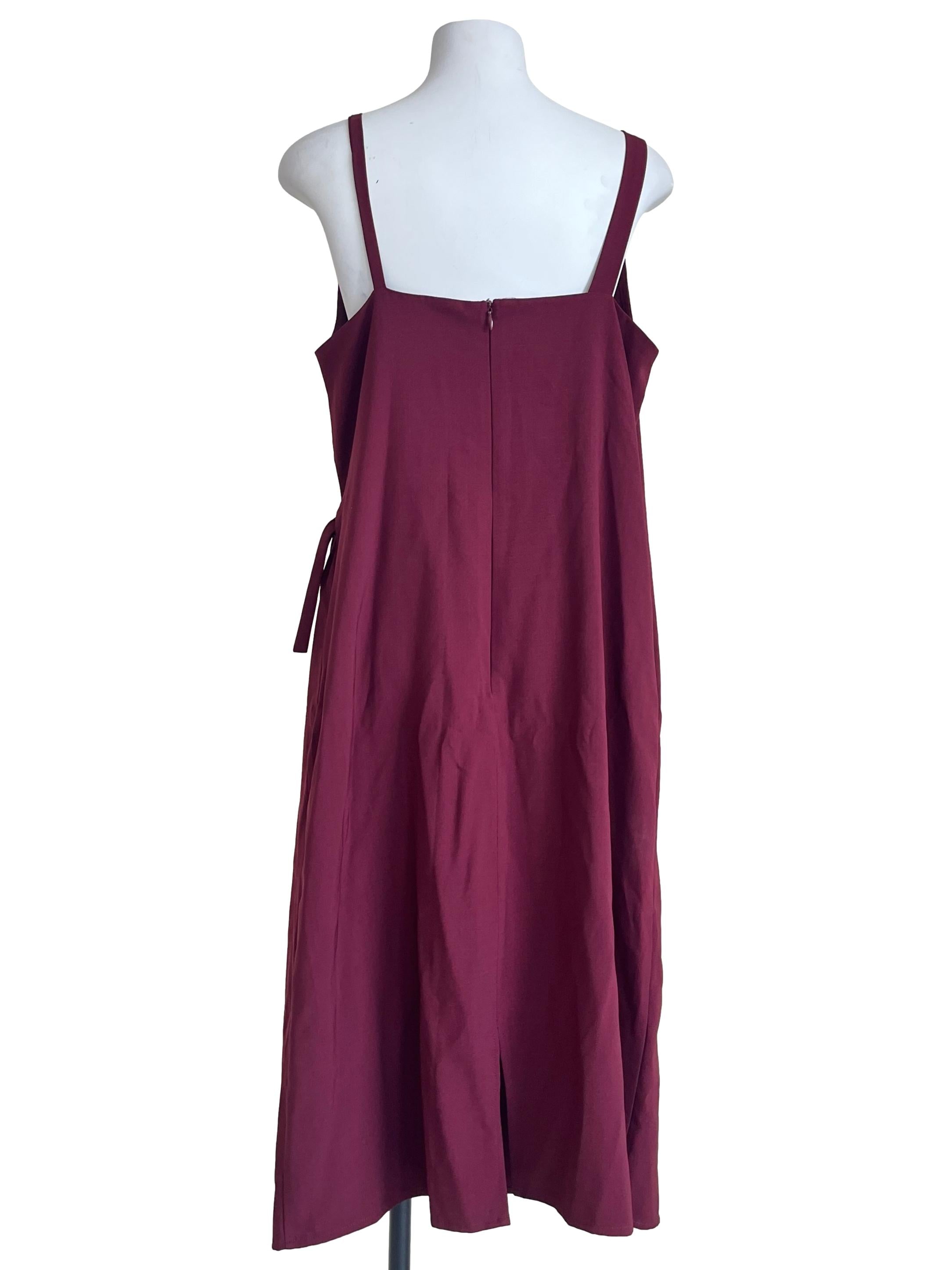 Ruby Red Wrap Sleeveless Dress