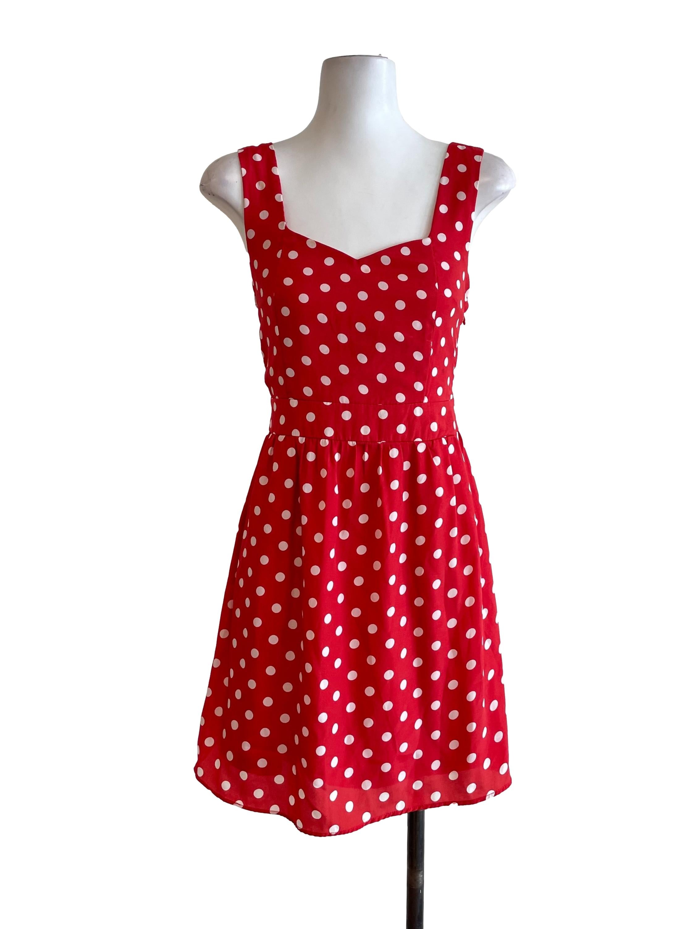 Red Polka Dots Bouffont Dress