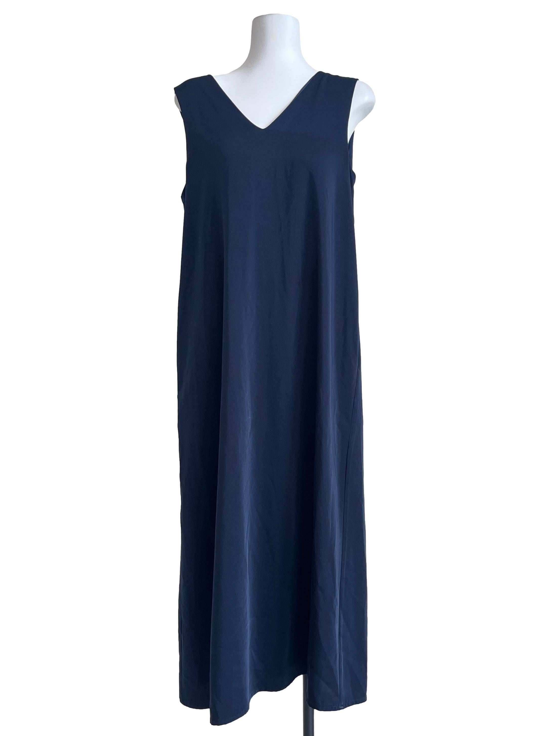 Denim Blue V-Neck Slip Dress