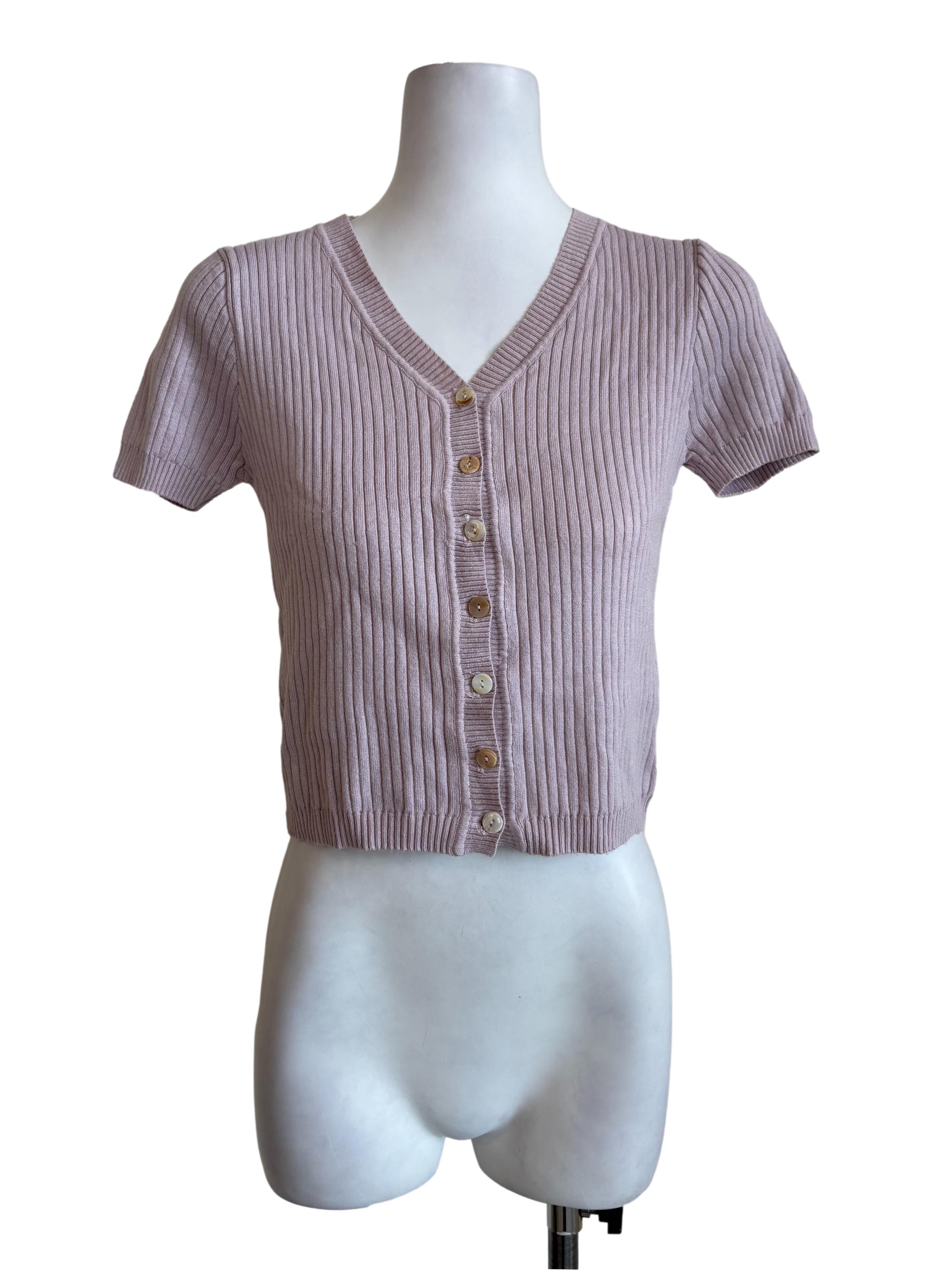 Lavender Knitted Cardigan