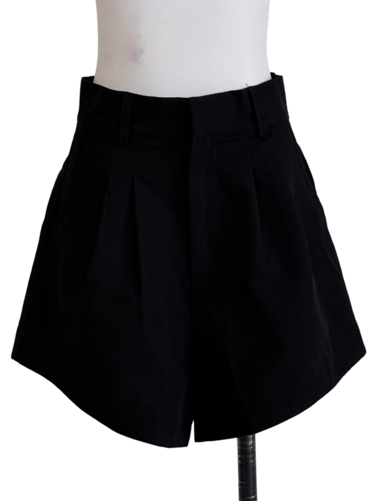 Black High Waist Short
