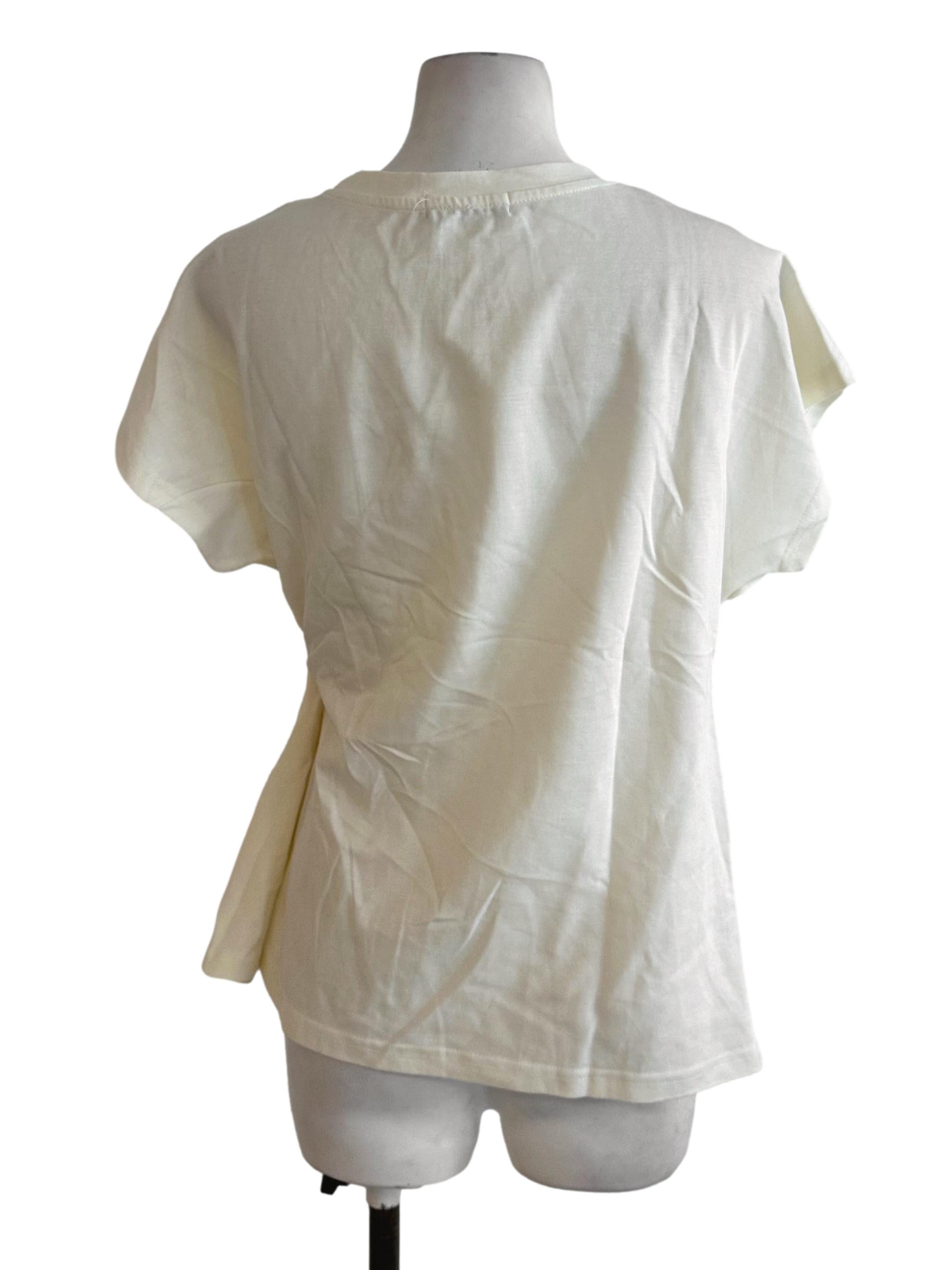 Light Yellow Side Ruched Short Sleeve Top